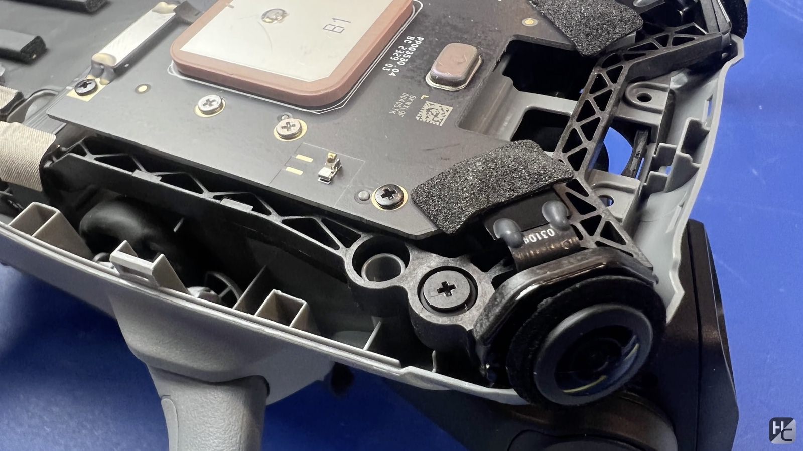 Extra strip of tape inside the Specta Air that the DJI Air 3 teardown did not show.