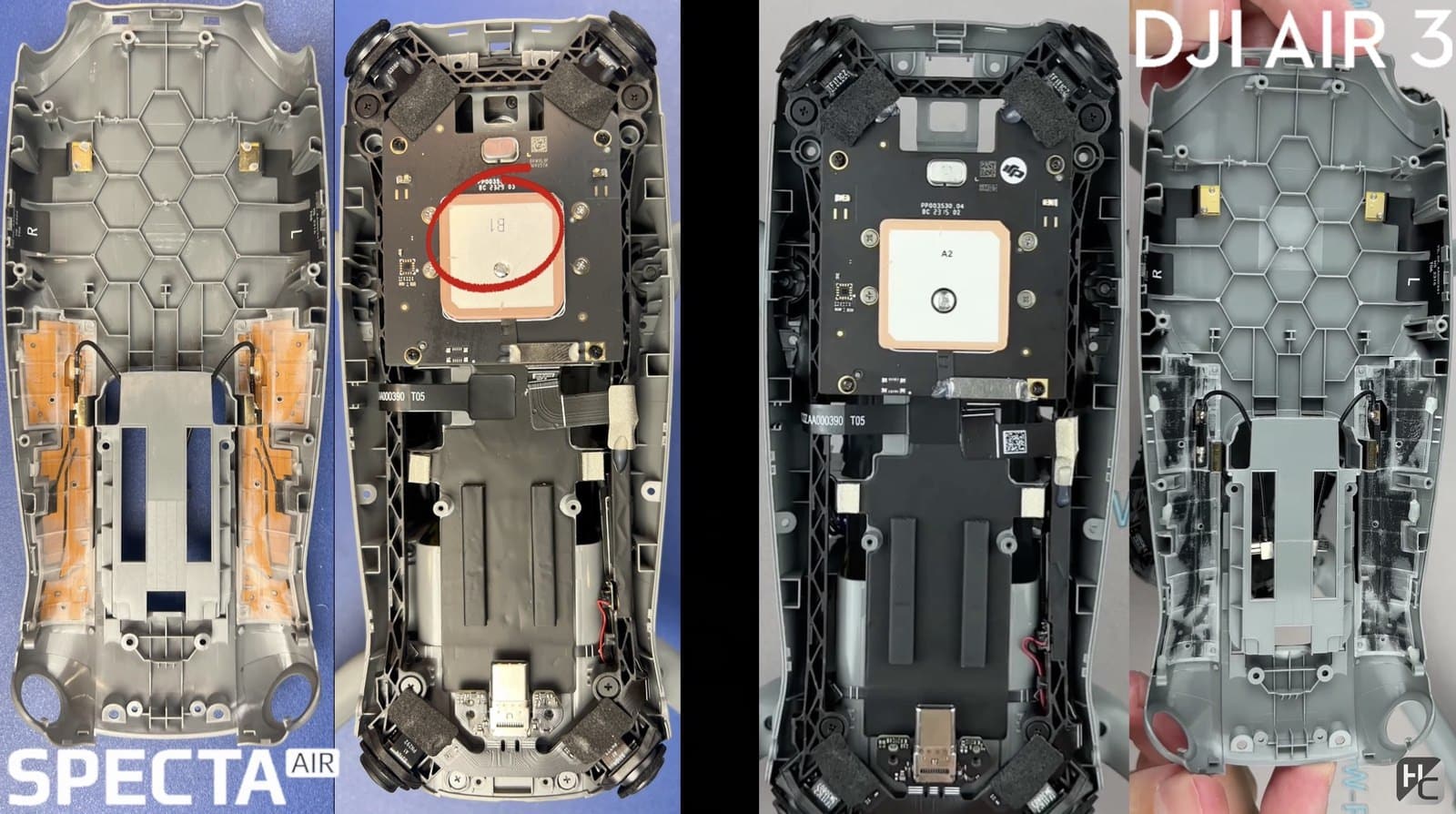 The Cogito Specta Air fully stripped down beside its removed panels and screws.