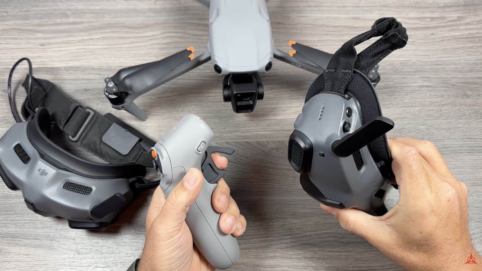 The DJI Air 3 shown as the review covers Goggles support and firmware updates.