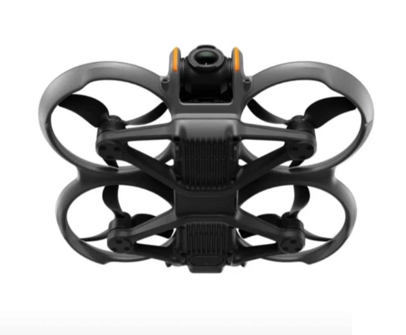 Underside of the DJI Avata 2 showing the camera and downward obstacle avoidance sensors.