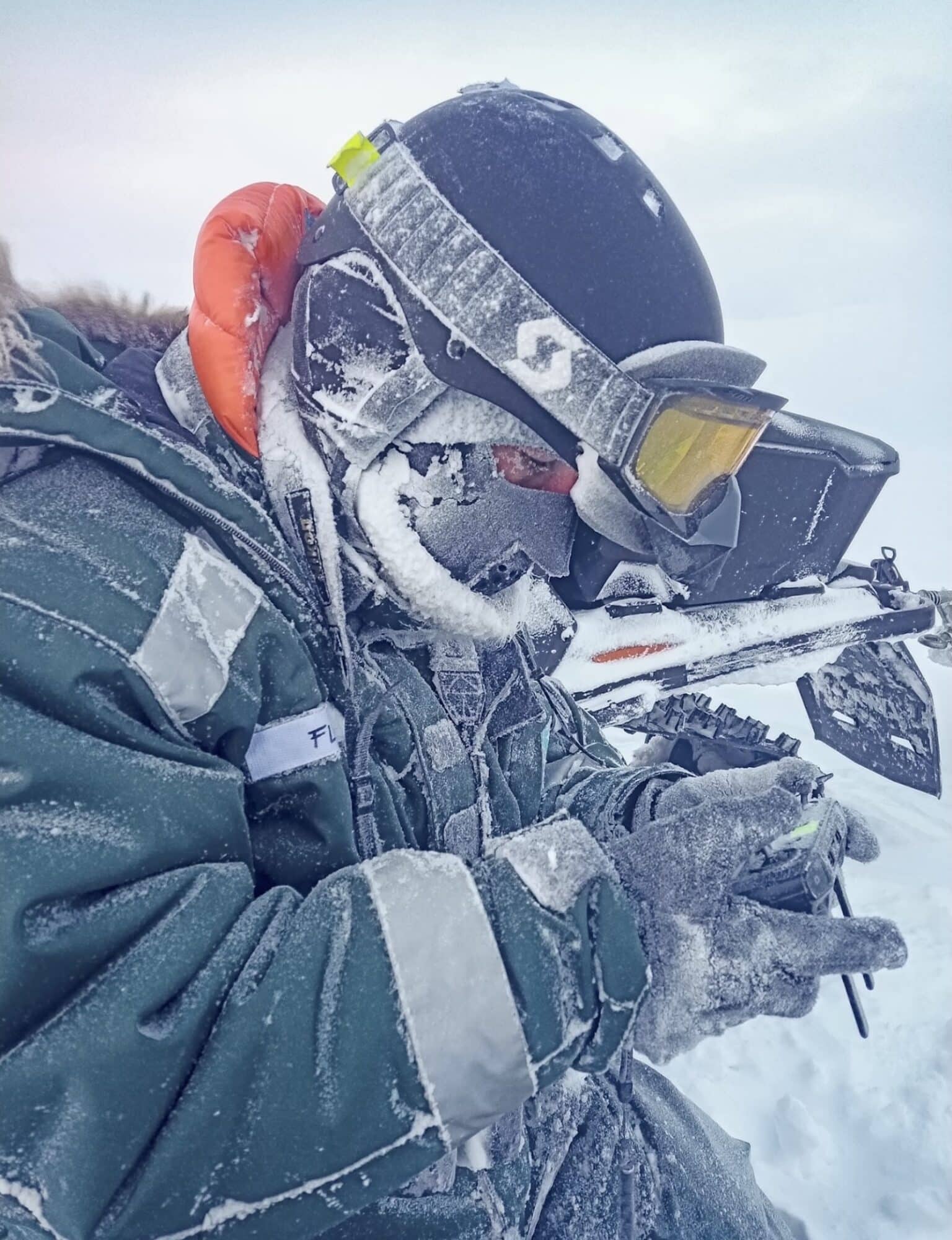 Arctic expedition scene from the months Ledoux spends living out on the ice.