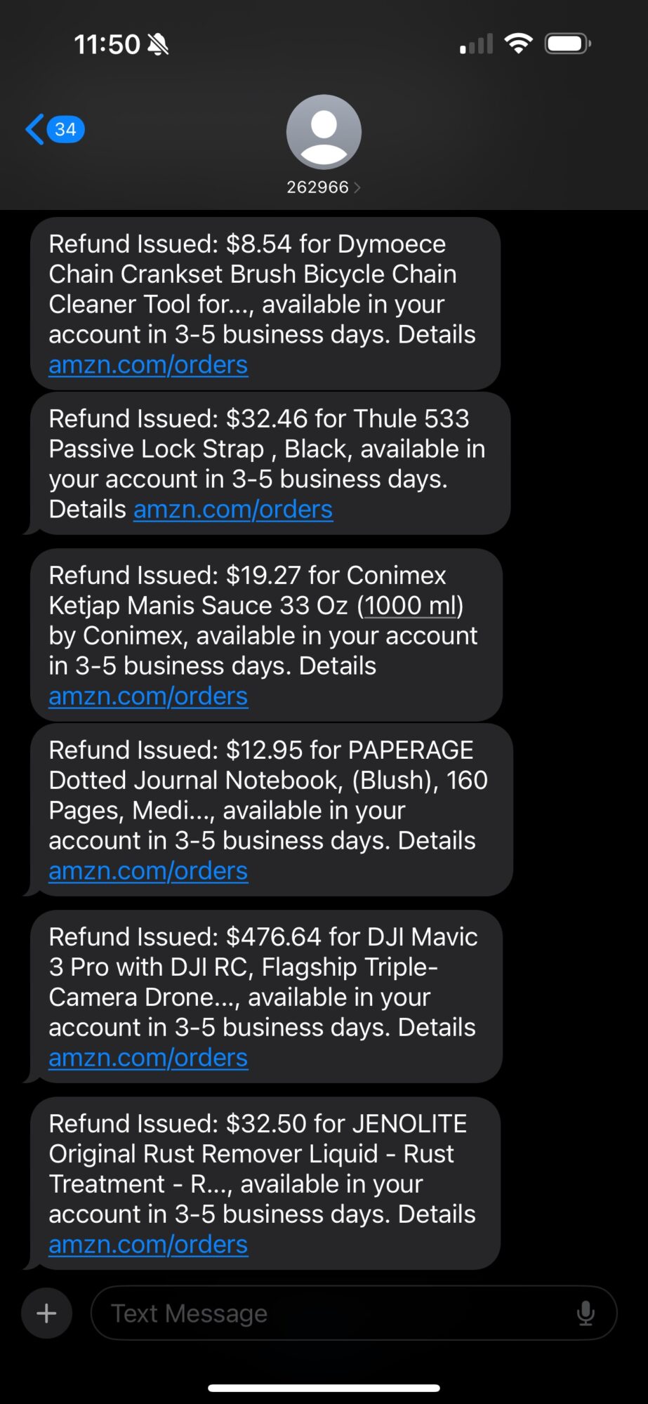 Screenshot of the partial refund and account credits applied by agent Shamz M.