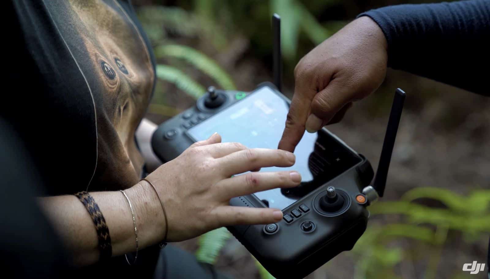 The DJI Matrice 30 drone used in the Borneo orangutan survey work.
