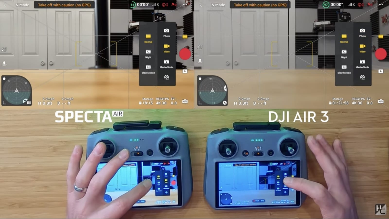 Chris and Jack of Half Chrome comparing 4K test footage from both drones.