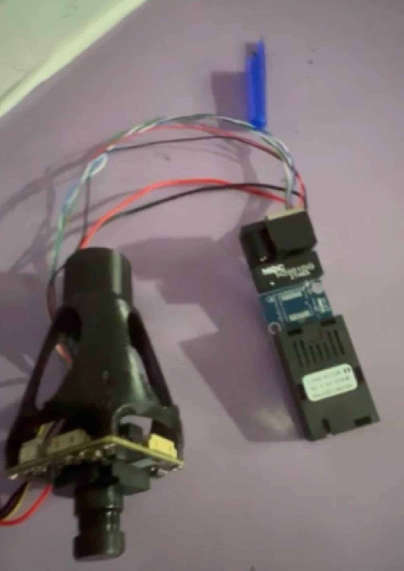 Recovered Russian fiber-optic guided kamikaze drone and its cable spool, shared by Serhii Flesh.