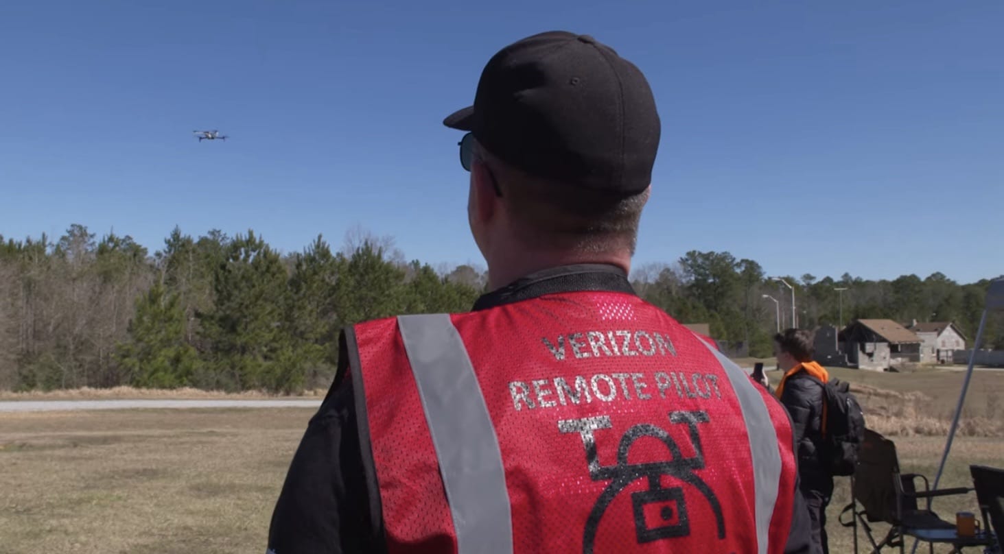 The Skydio X10 drone adopted by the Verizon Frontline Crisis Response Team.