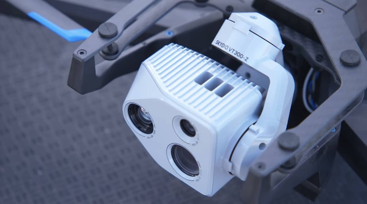 The X10 camera payload used for thermal mapping and low-light flying.