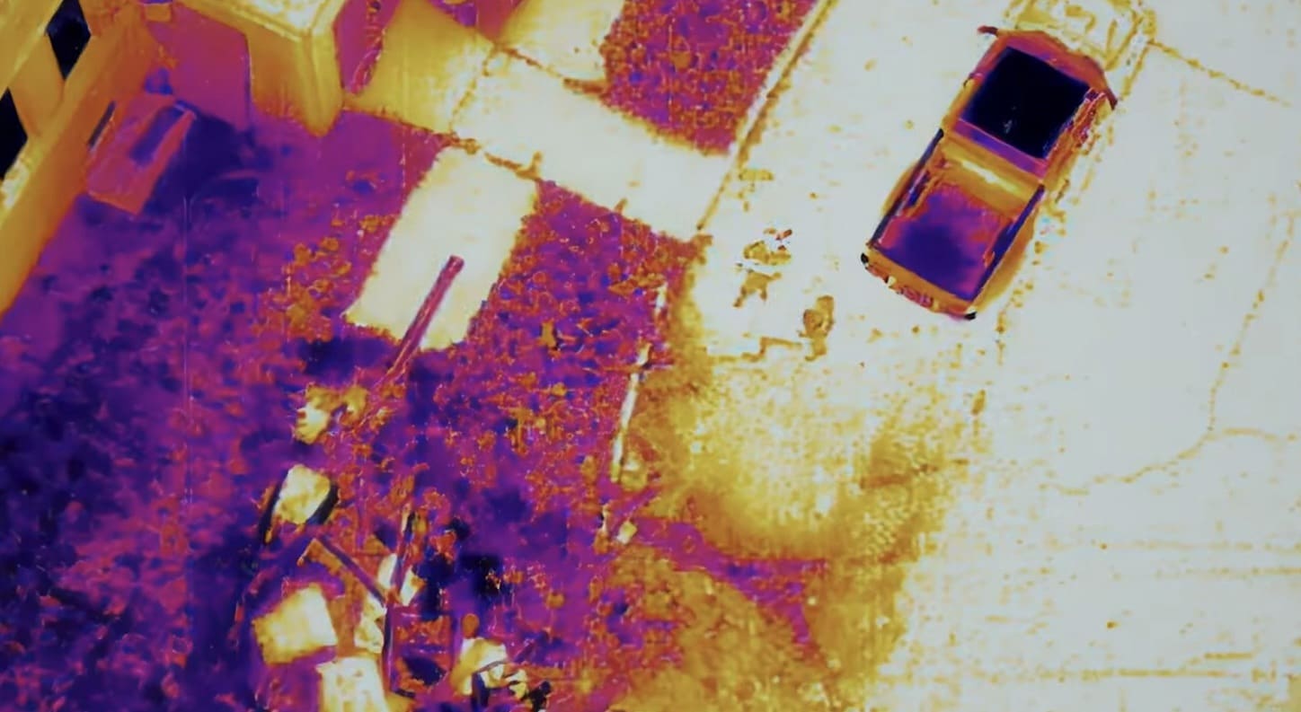 Skydio X10 in flight during a Verizon Frontline crisis response deployment.