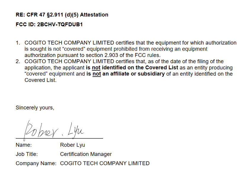 Evidence on drone brands allegedly sidestepping an FCC Covered List designation.