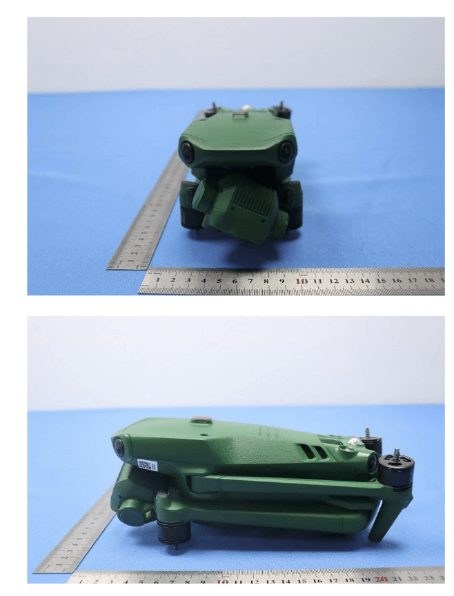 Green Anzu Robotics Raptor drone resembling the DJI Mavic 3 Enterprise.