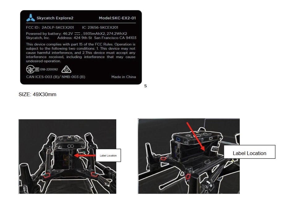 Photo evidence of a DJI-derived airframe sold under another brand name.
