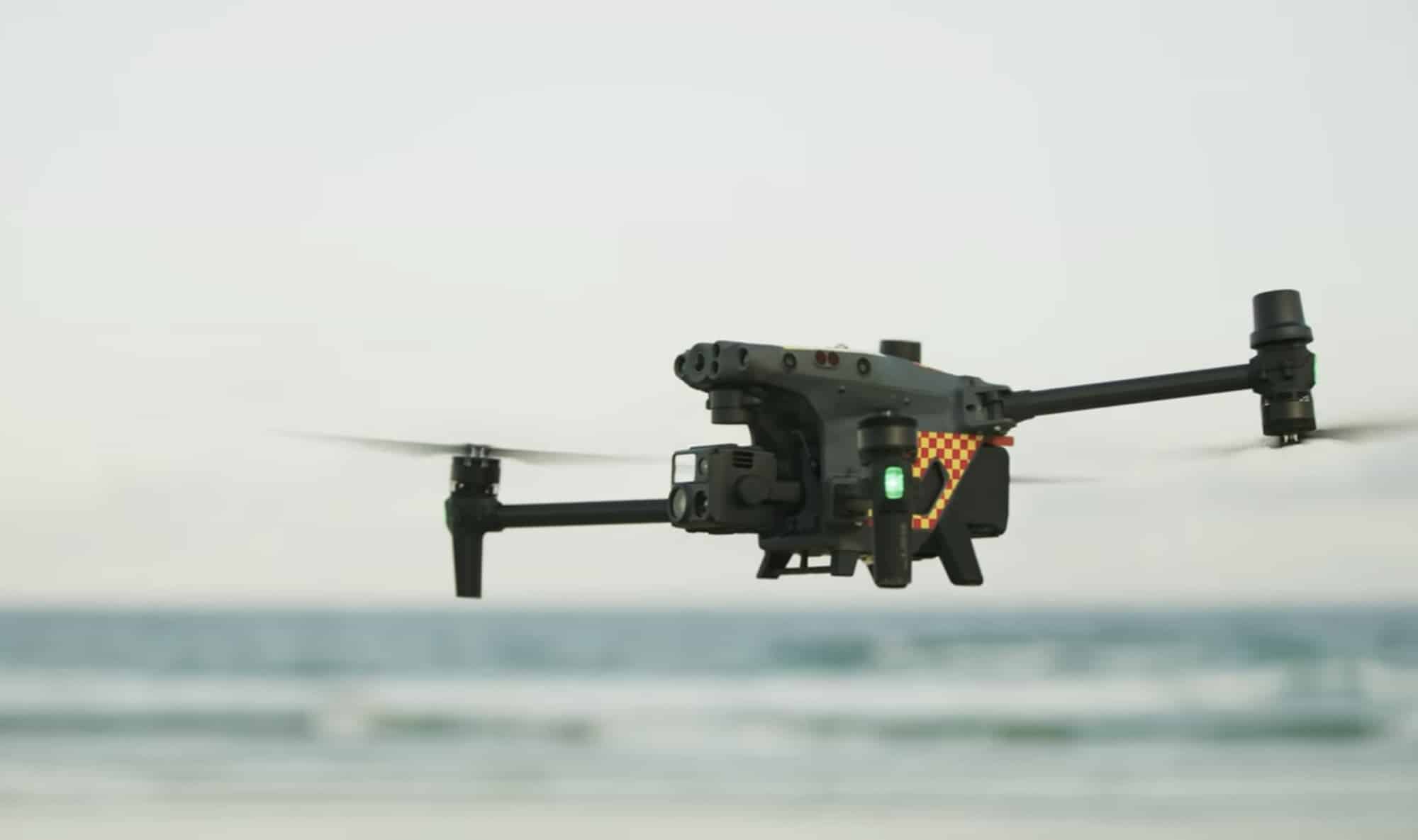 Shark Smart drone patrol above the Queensland coastline.