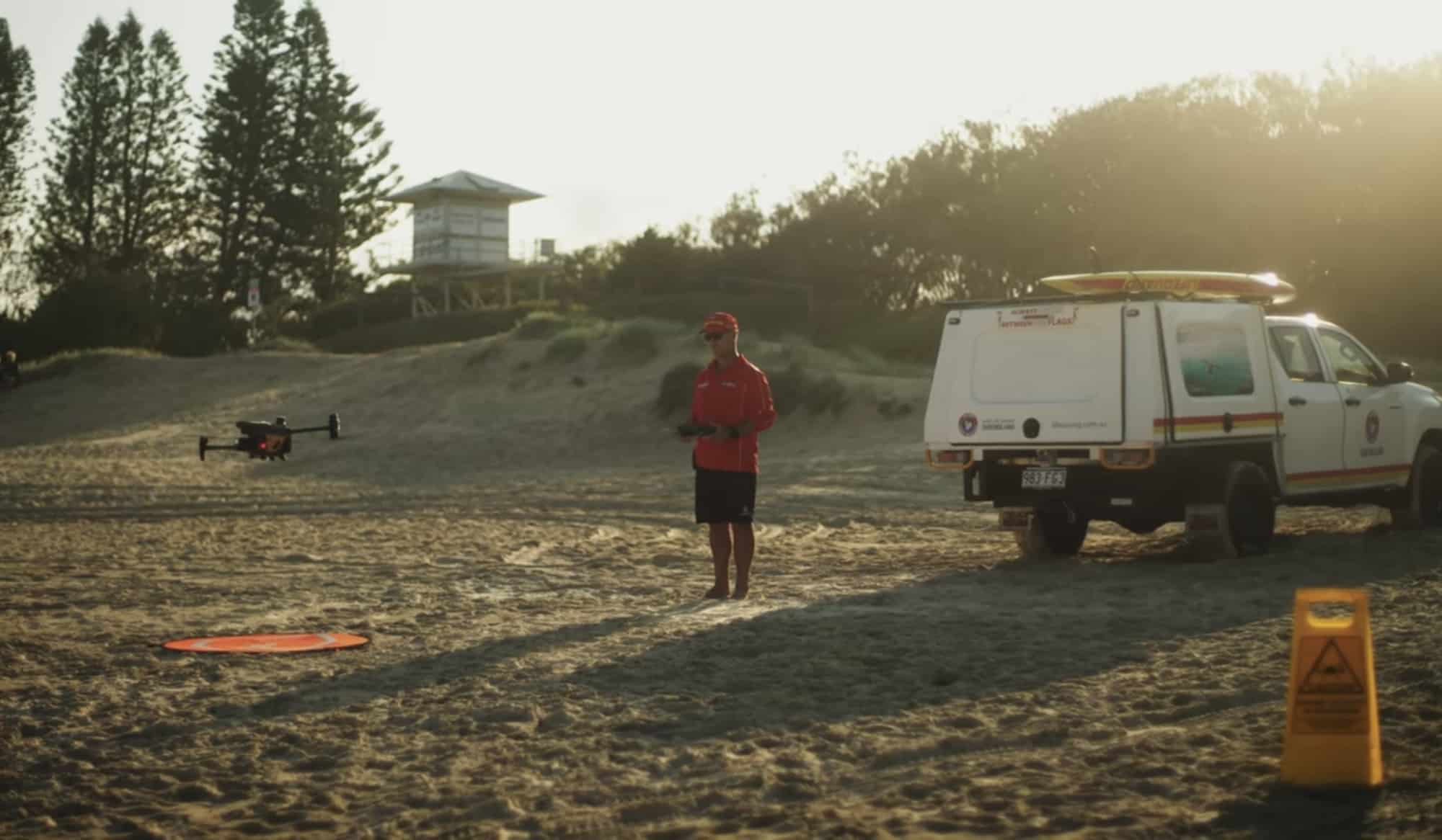 Surf Life Saving Queensland crew with their DJI Enterprise drone kit.