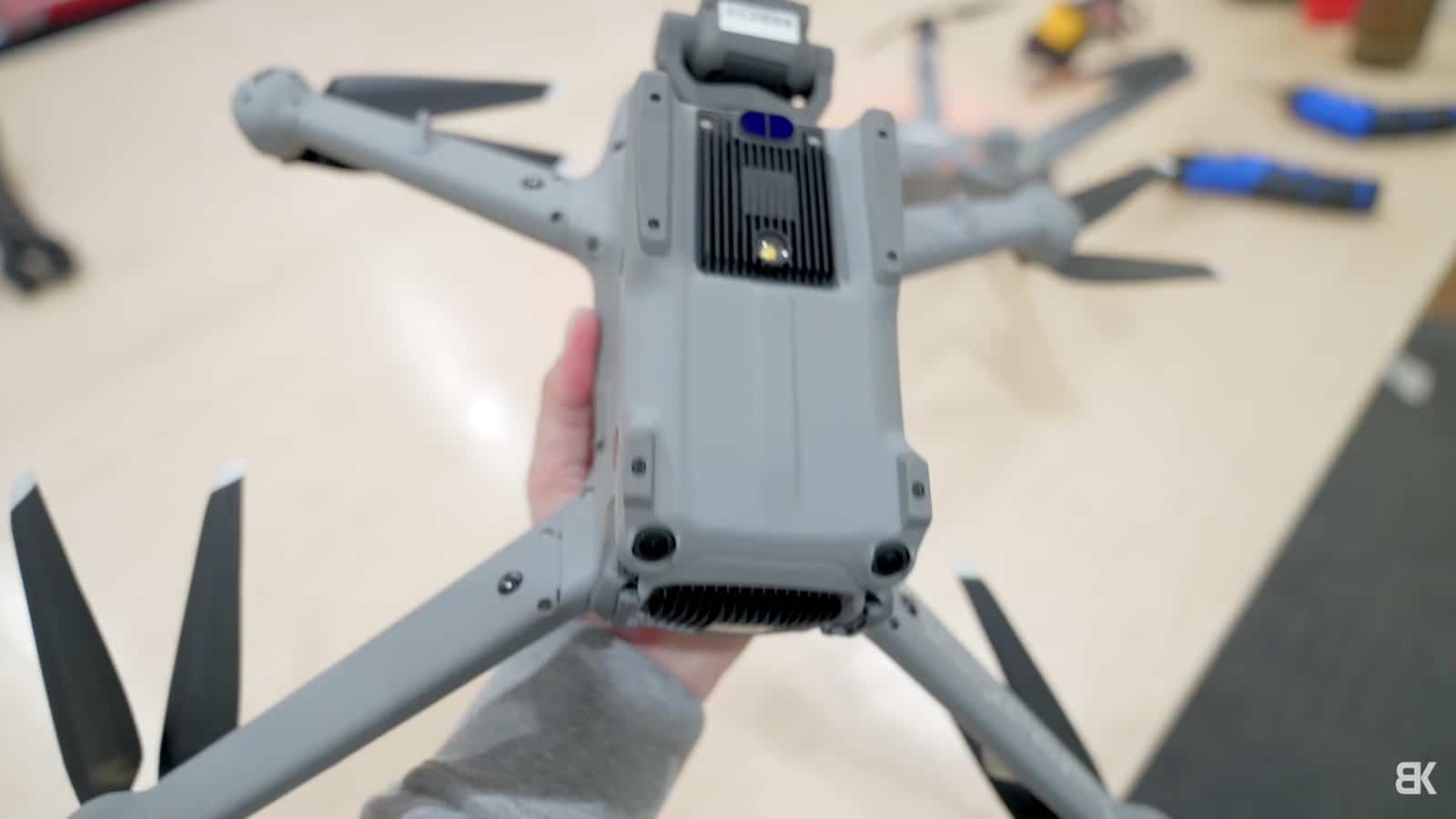 Another view of the Matrice 3D built to pair with DJI Dock 2.