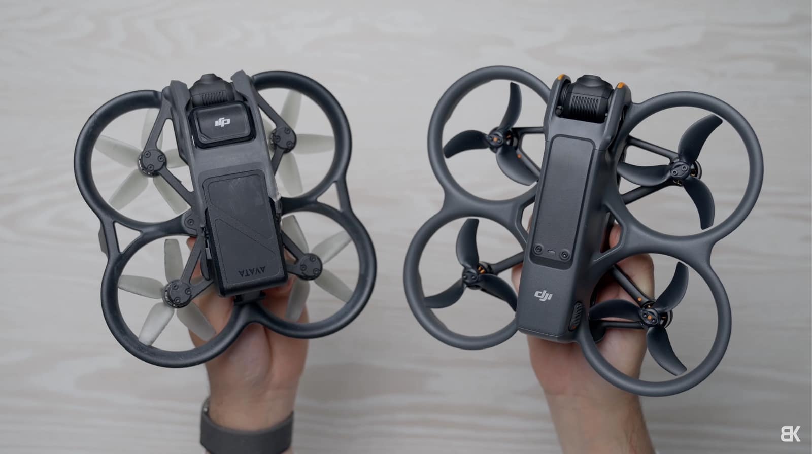 The Avata 2's curved body, where propeller guards and frame merge into one piece.