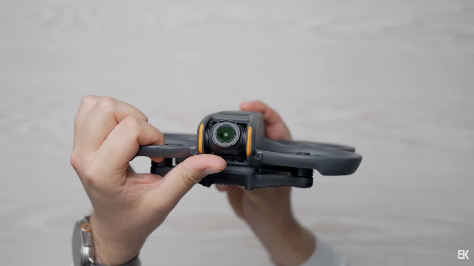 The quick-release gimbal guard protecting the Avata 2's recessed camera.