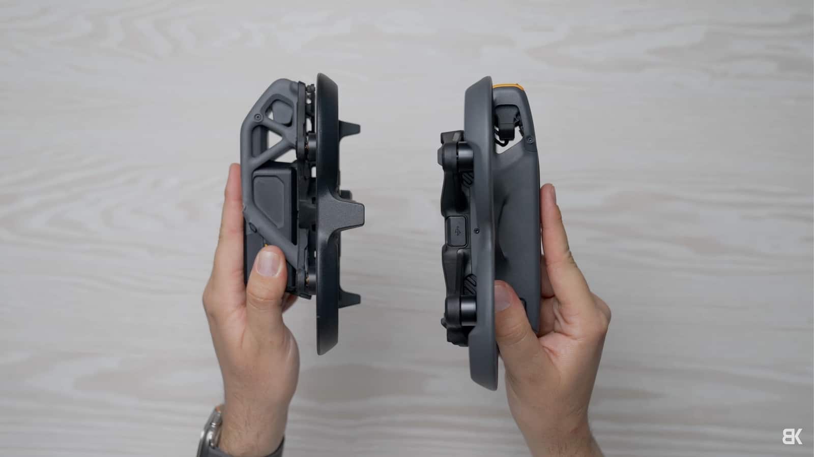 The side-mounted USB-C port and microSD card slot on the Avata 2.