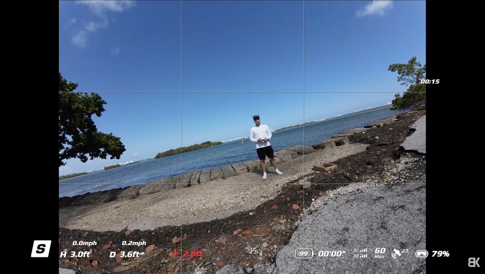 The Avata 2 hovering in normal mode like a traditional GPS drone.
