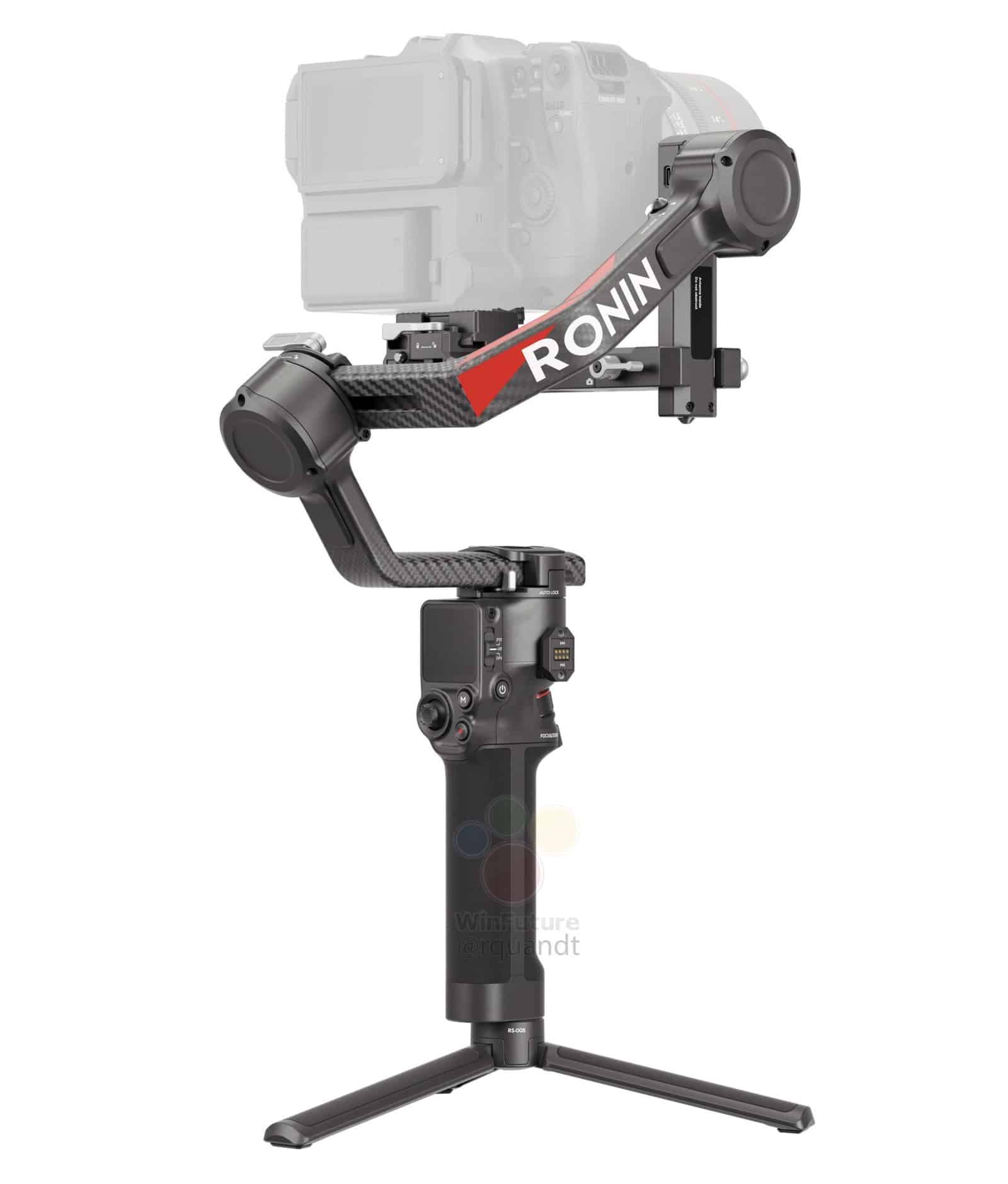 Leaked product shot of the DJI RS 4 gimbal stabilizer.
