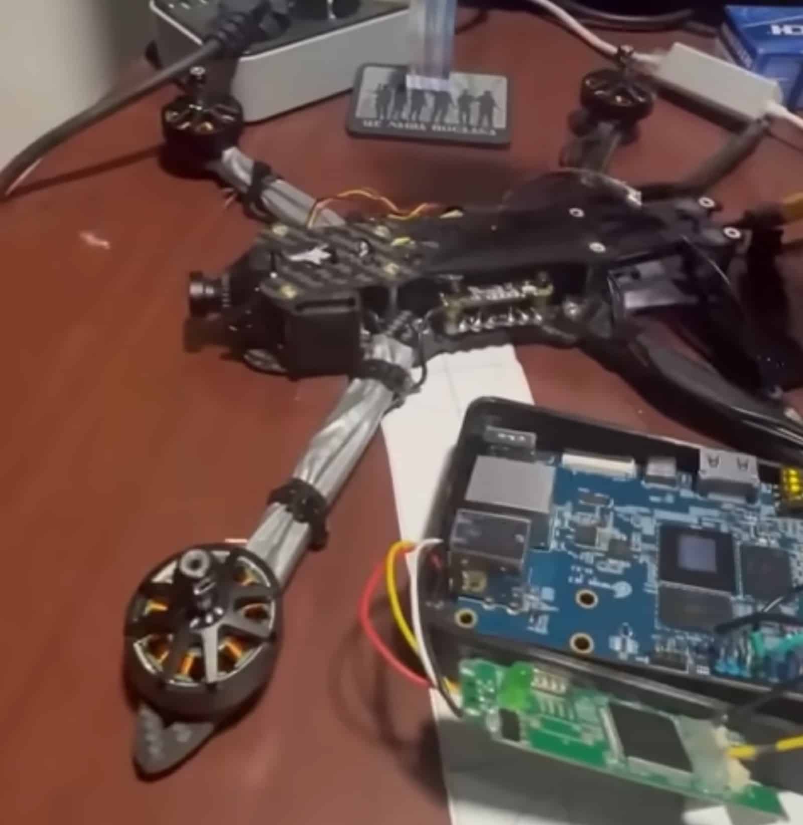 Still from the Birds of Magyar Battalion teardown of the captured Russian FPV drone.