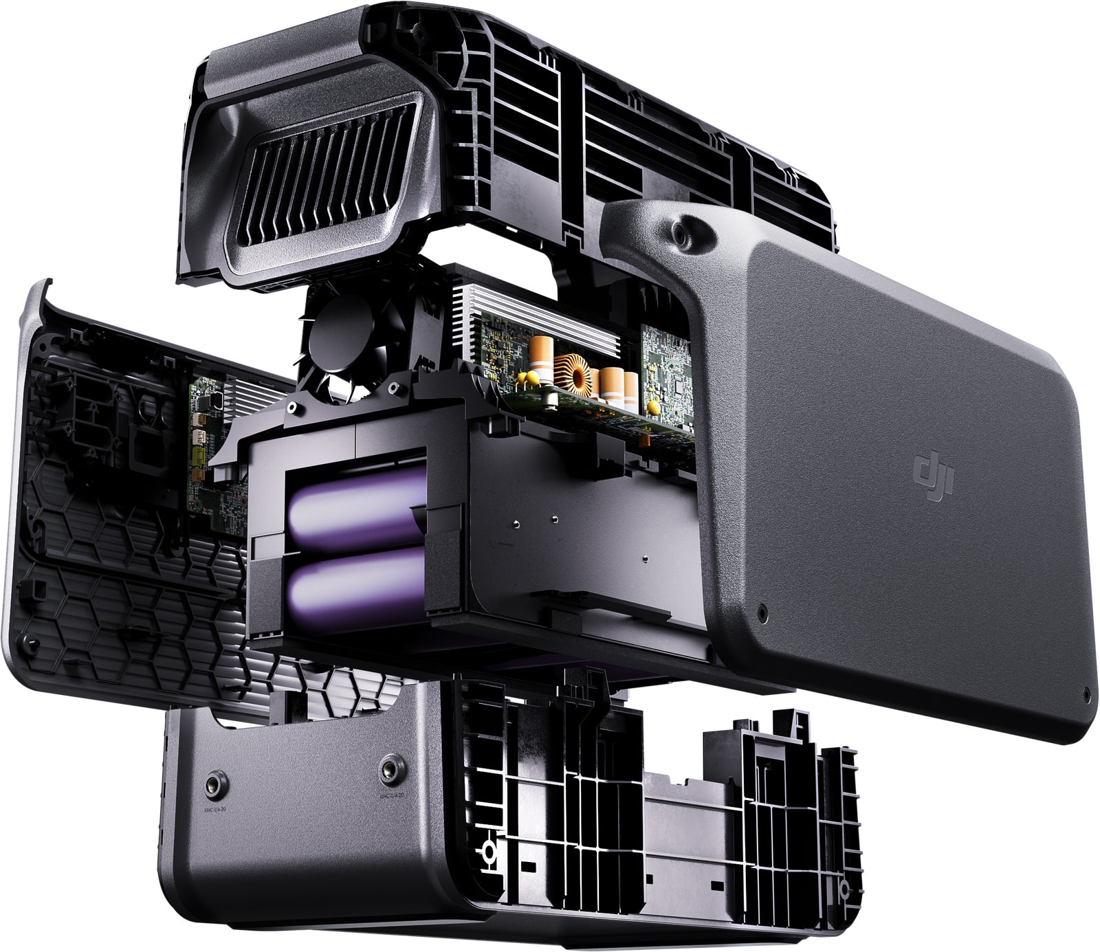 Diagram of the flame-retardant, high-strength structure protecting the DJI Power station.