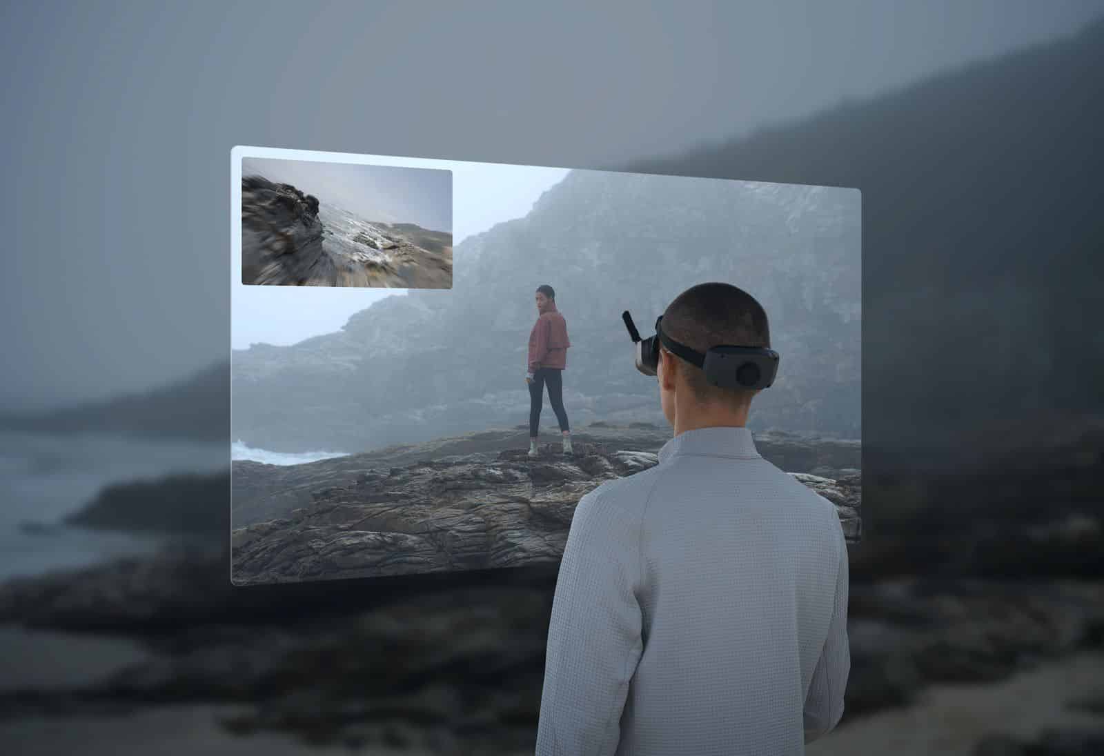 Second Real View picture-in-picture illustration from the DJI Goggles 3 gallery.