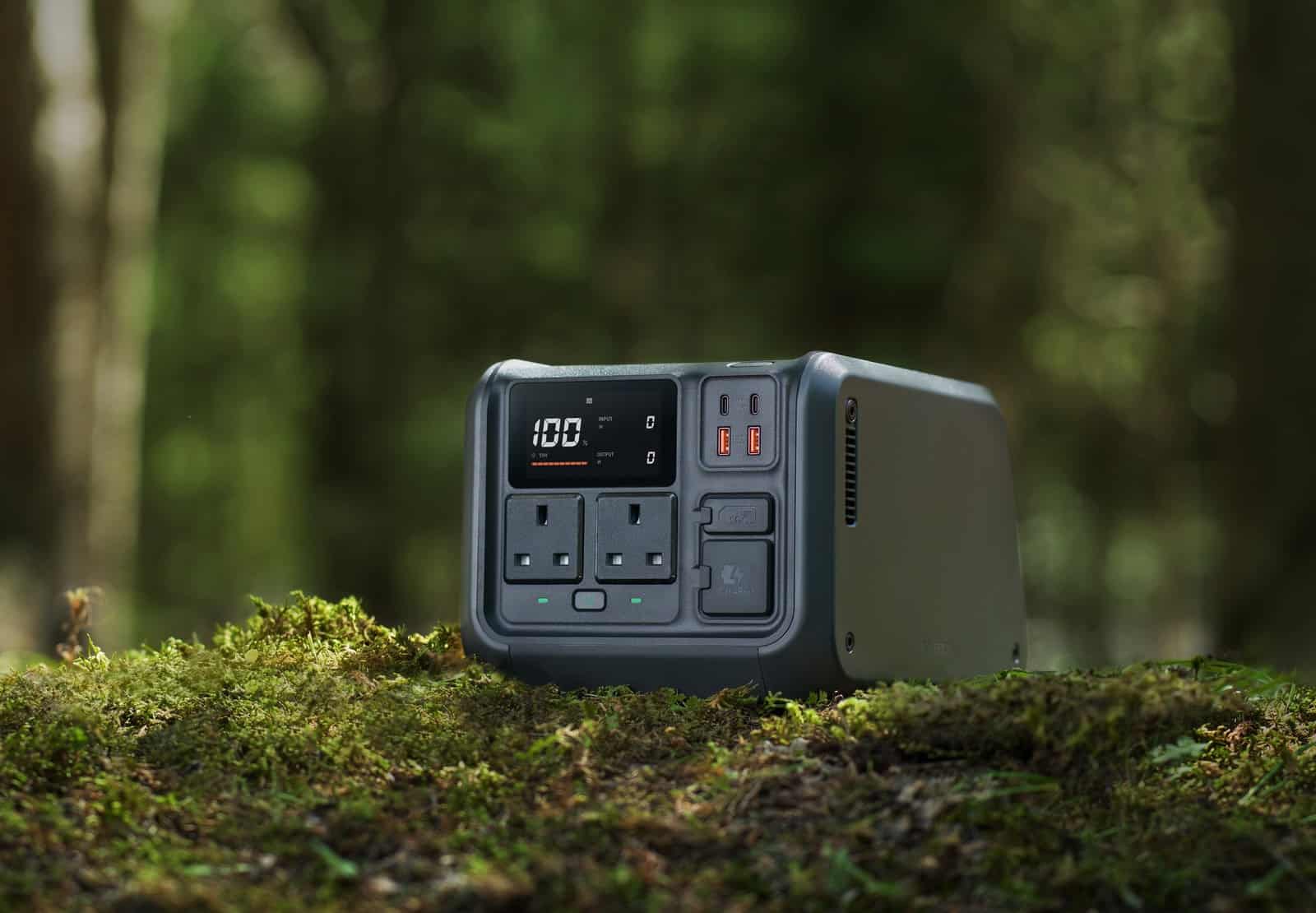 DJI Power station set up outdoors in the UK key visual for the launch.