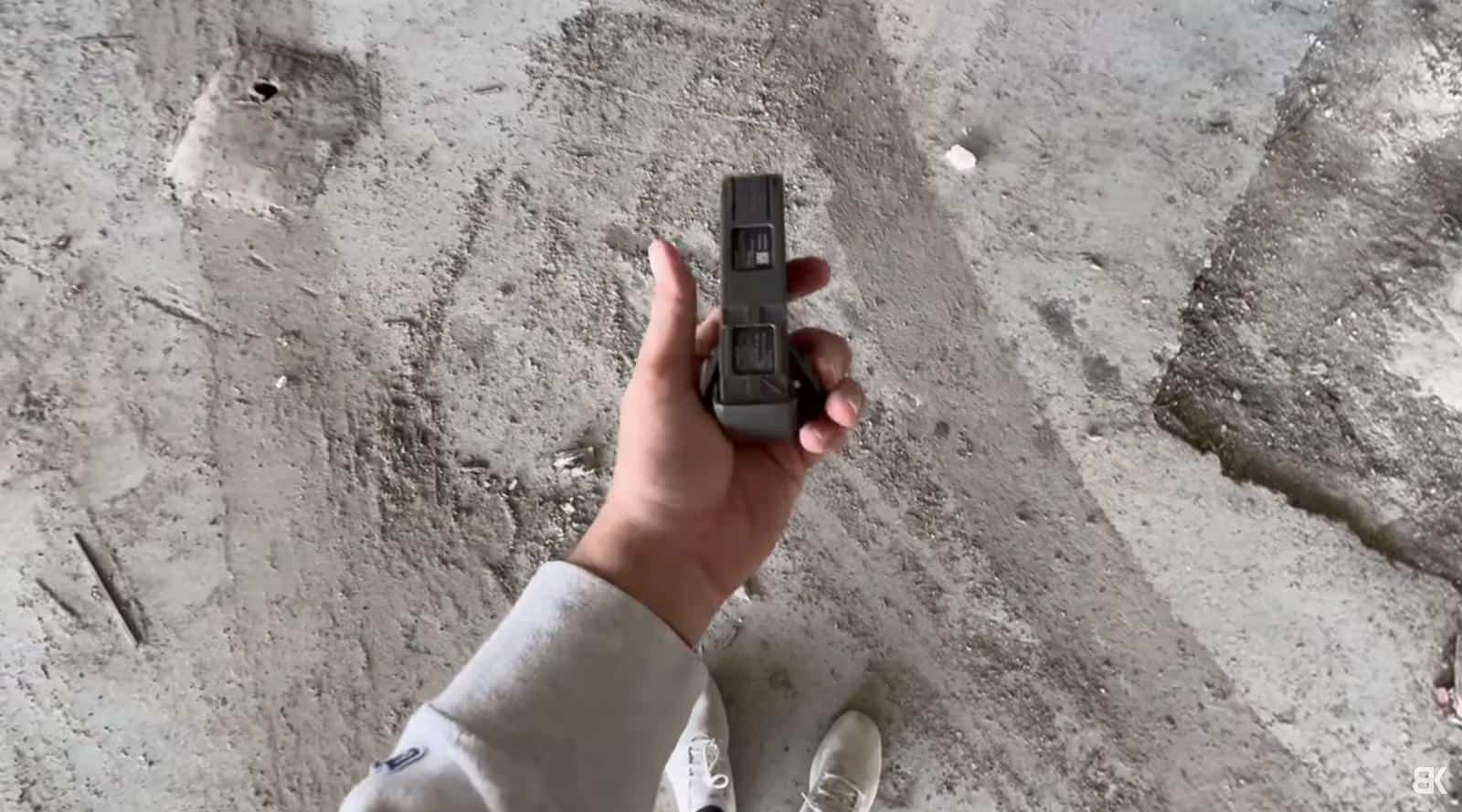 The crashed Avata 2 recovered in one piece from the demolition debris.