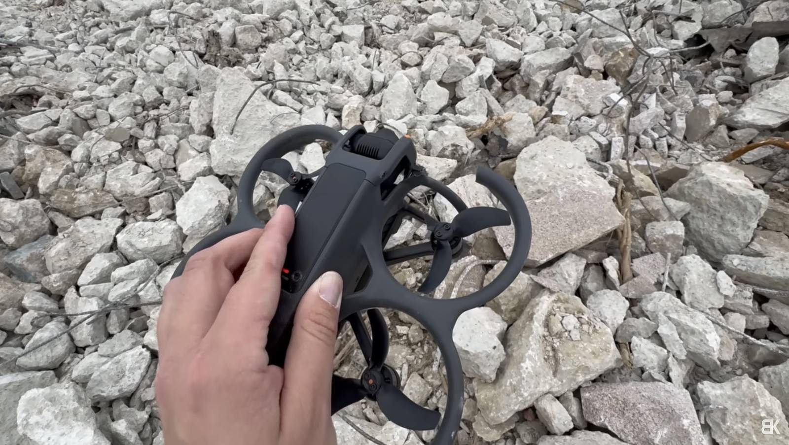 The Avata 2 after its fifth crash of the shoot.