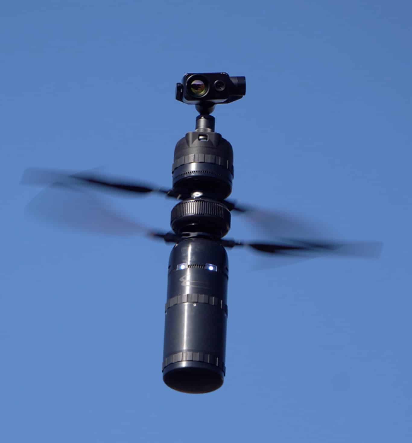 The Ascent AeroSystems Spirit, a coaxial cylindrical drone vetted by the Pentagon.