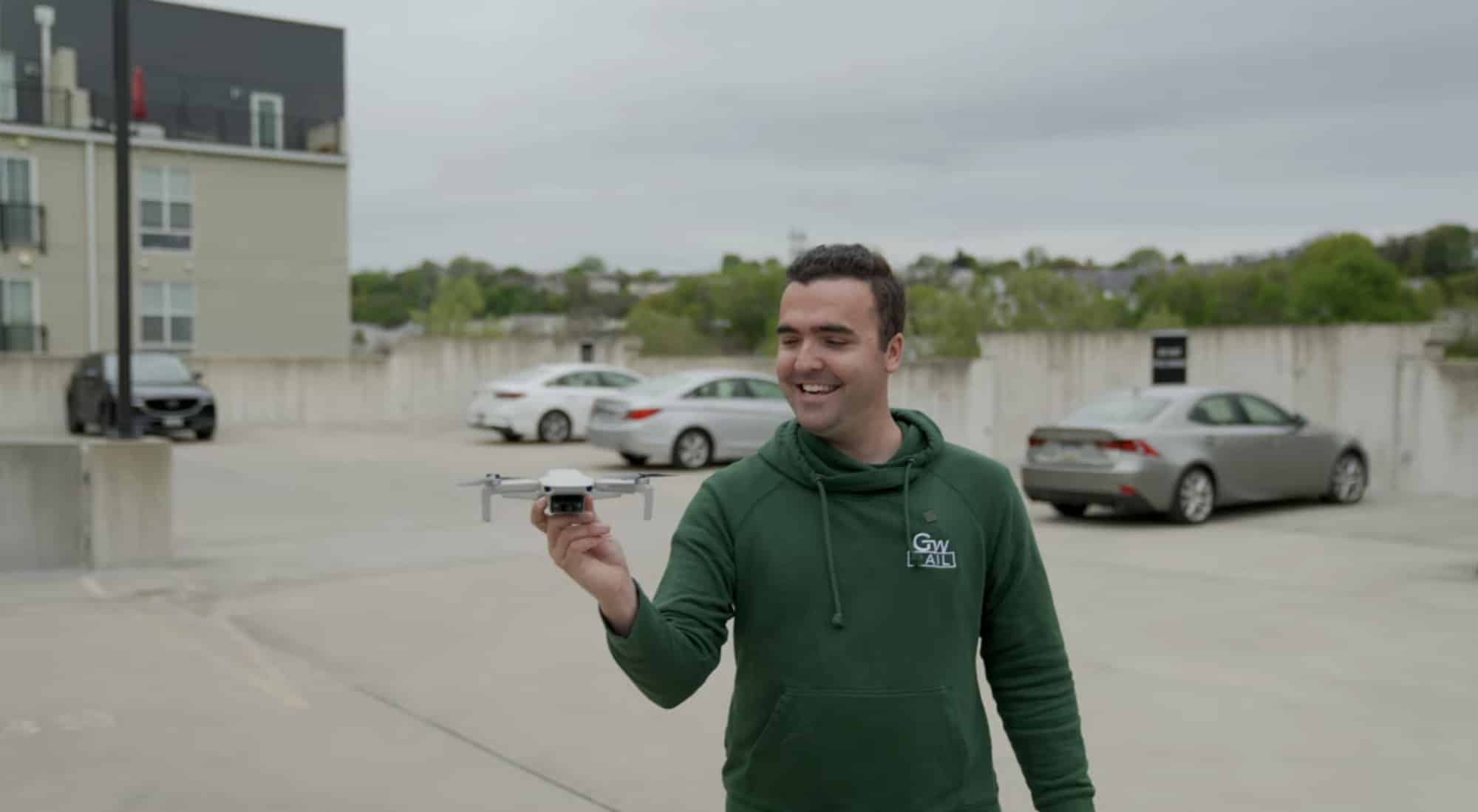 The Mini 4K wrapping up a ten-minute first flight with battery to spare.