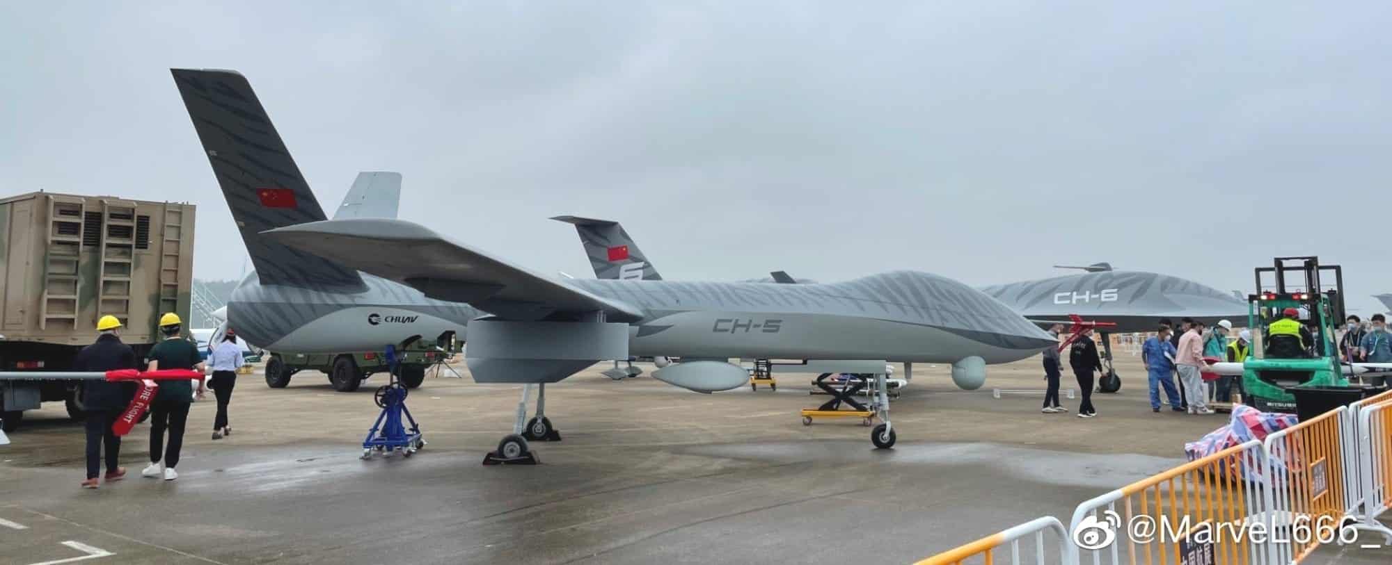 The CH-5 Rainbow combat drone, with a wingspan of 69 feet (21 meters).