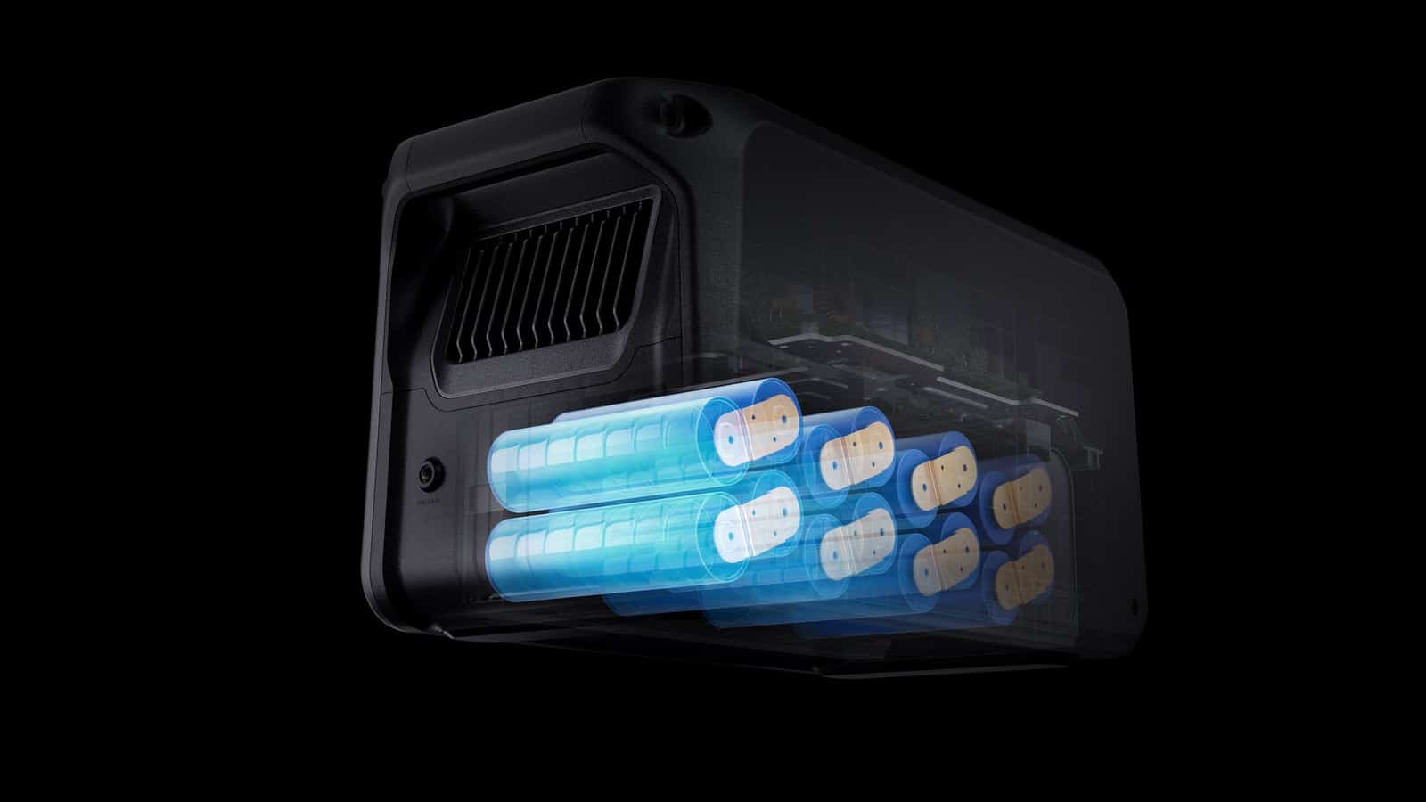 Cutaway of the lithium iron phosphate cells rated for 3,000 charge cycles.