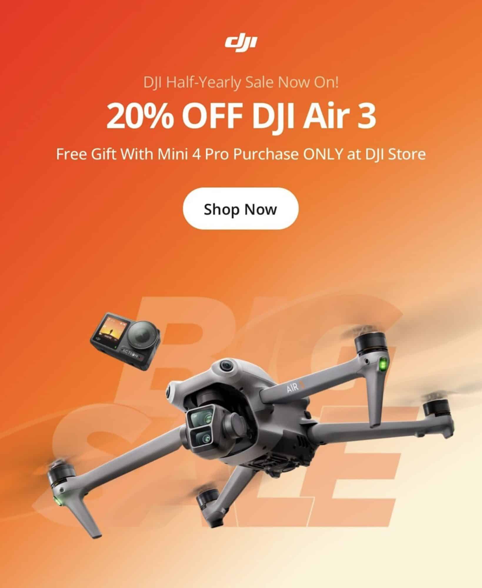The DJI Mid-Year Sale 2024 is here, and it's packed with steep discounts on some of the company's most popular drones and gimbals. With savings of up to 20% off, free gifts, and extra promo codes, now is a great time to grab the latest DJI gear at bargain prices at the official DJI store.