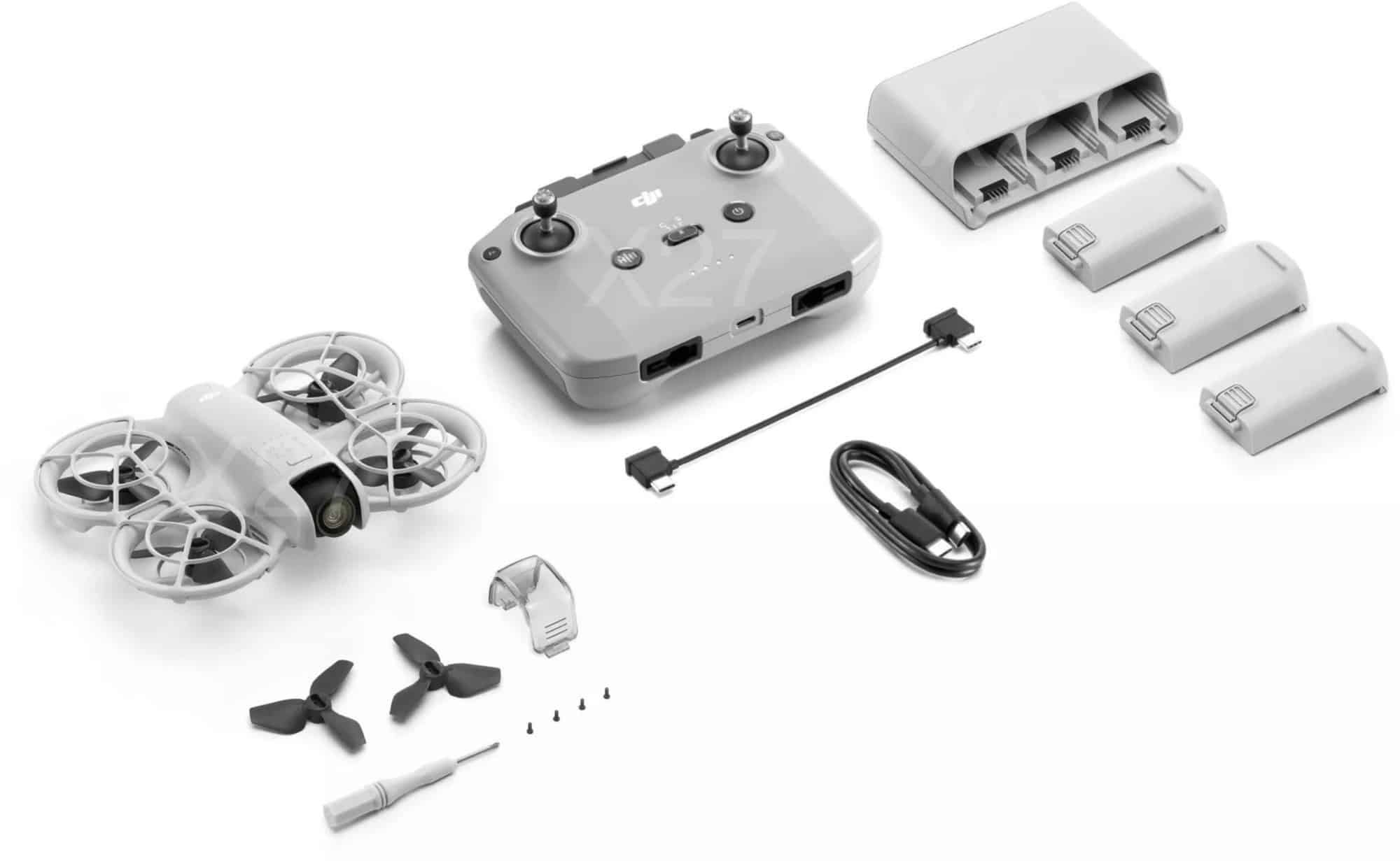 Leaked image of the DJI Neo Fly More Combo ahead of launch.