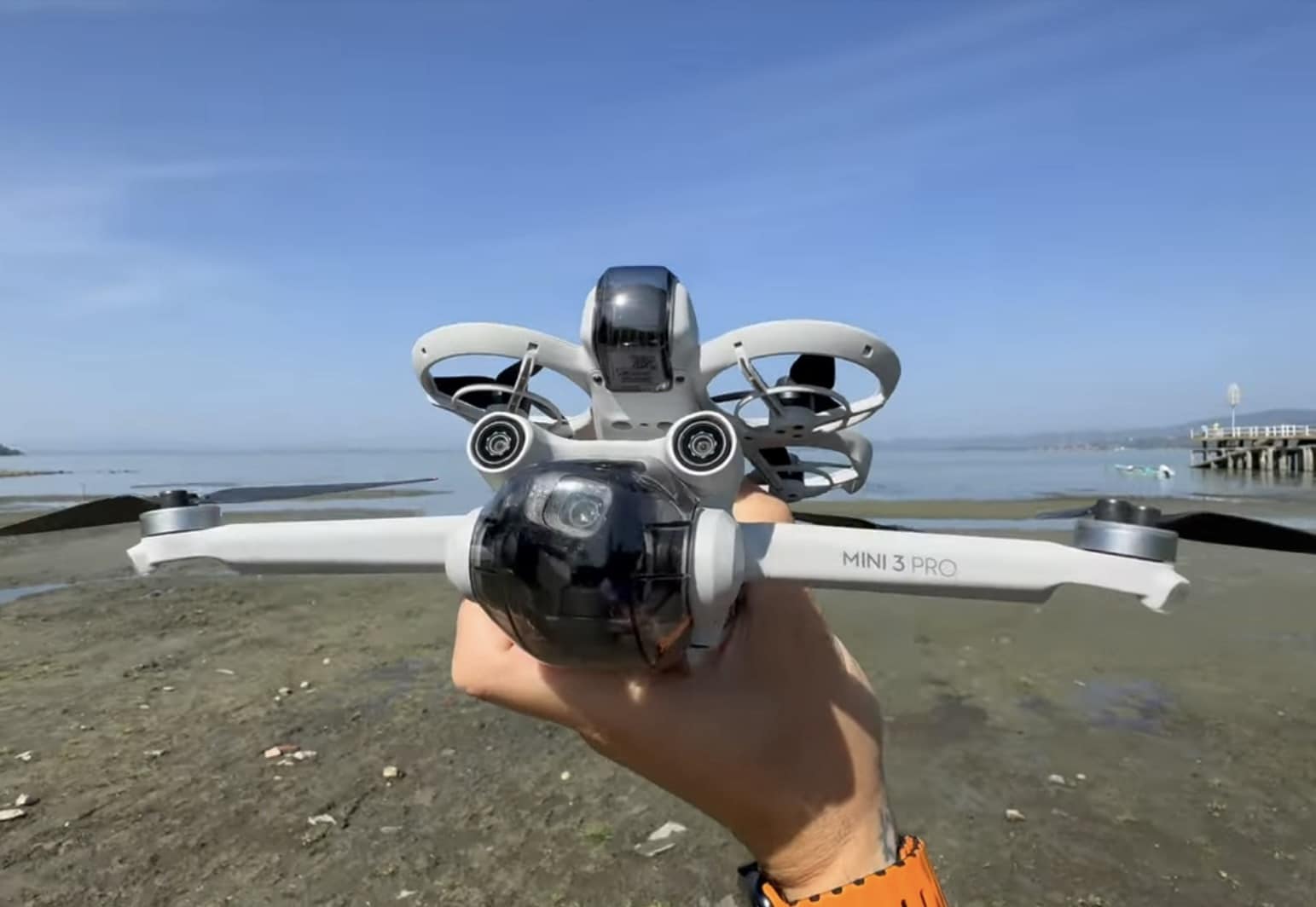 The DJI Mini 3 Pro placed beside the Neo to show the size difference.