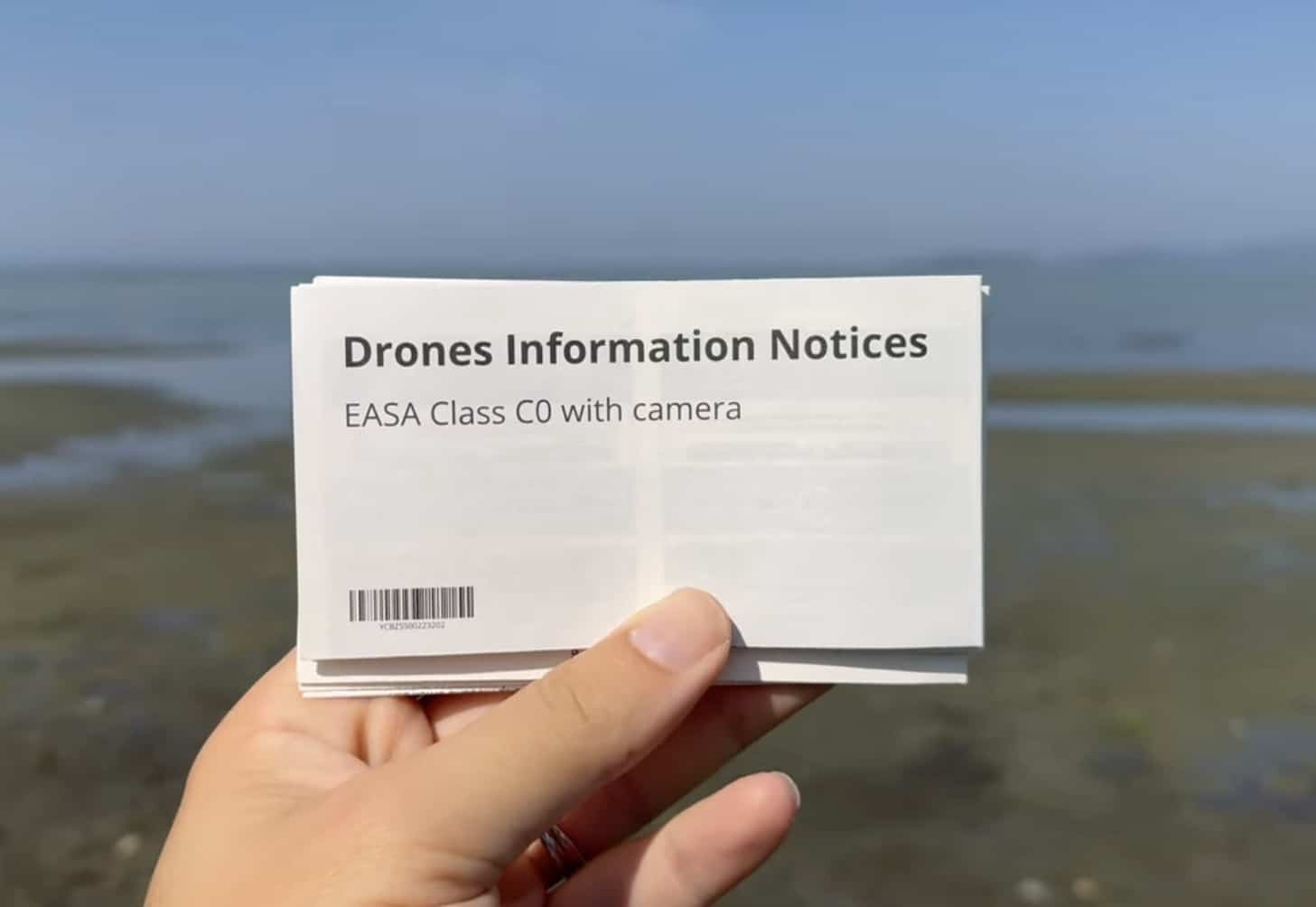 The EASA class C0 marking that lets the DJI Neo fly in European cities.