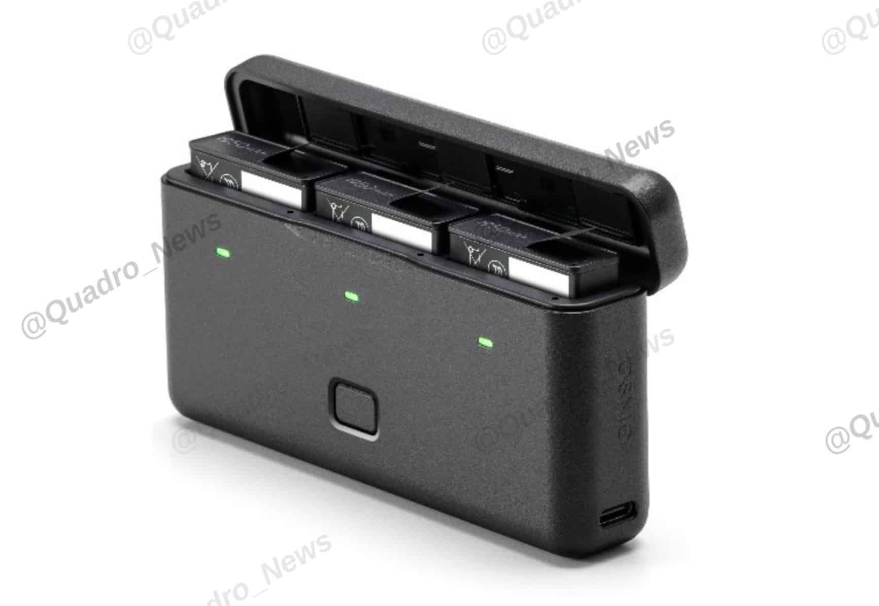 The Action 5 Pro battery case that doubles as a charging station and power bank.