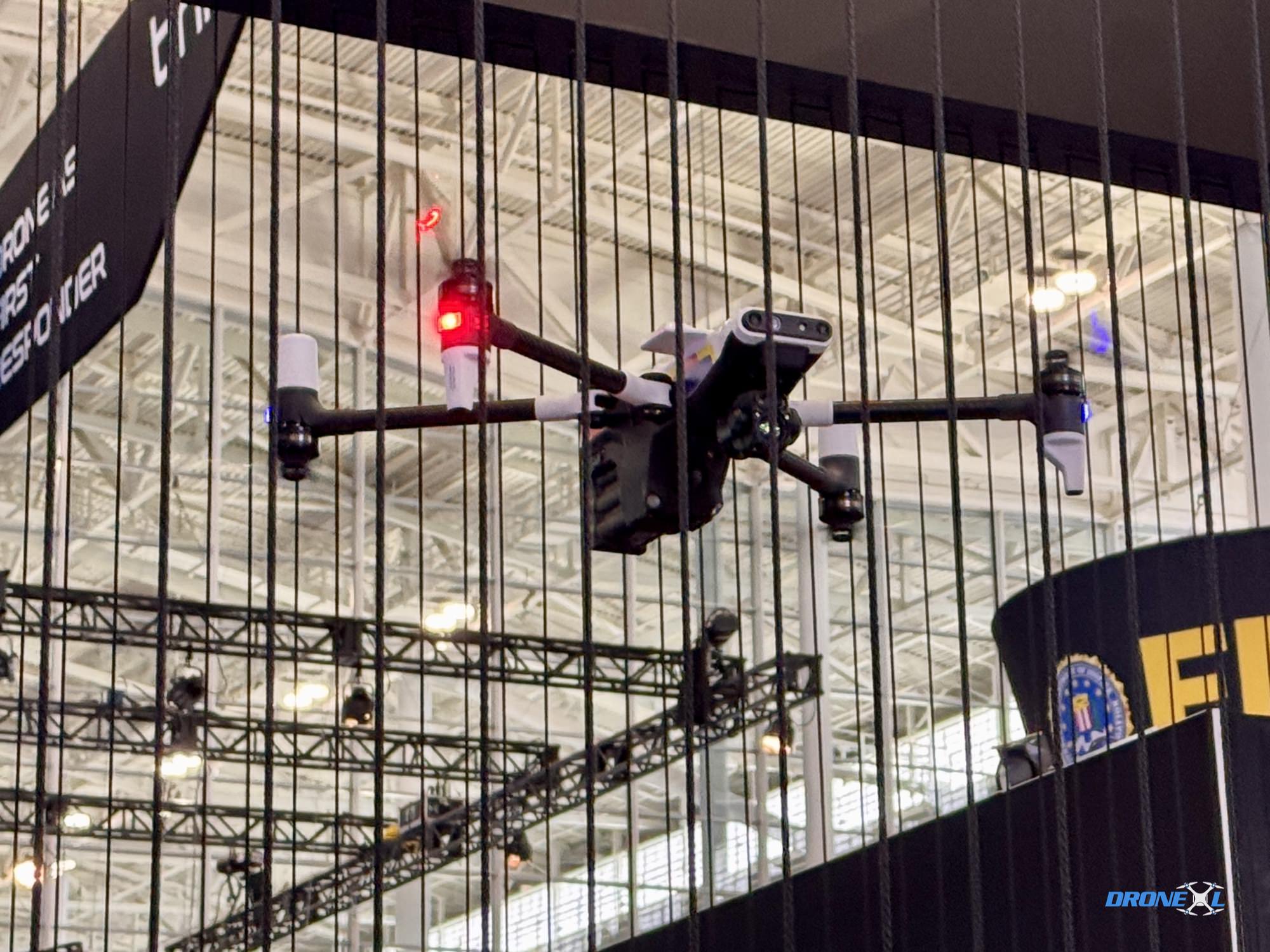 BRINC drone carrying agency-specific markings for identification in the air.