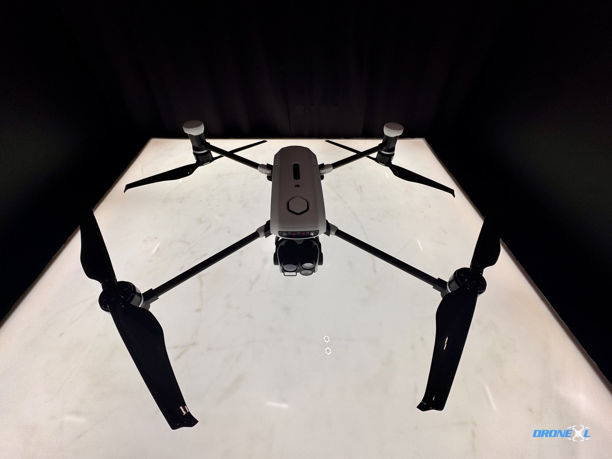 Guardian drone arms and motors seen up close at the BRINC booth.