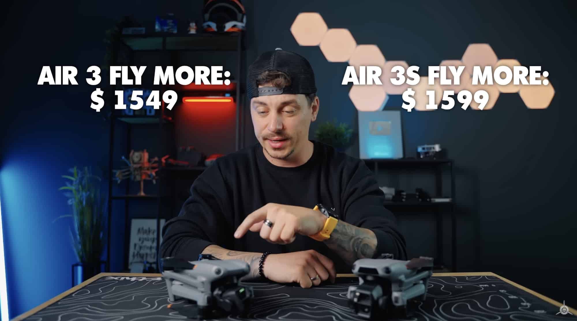 The DJI Air 3S with the RC-N3 controller included in the $1,099 base combo.