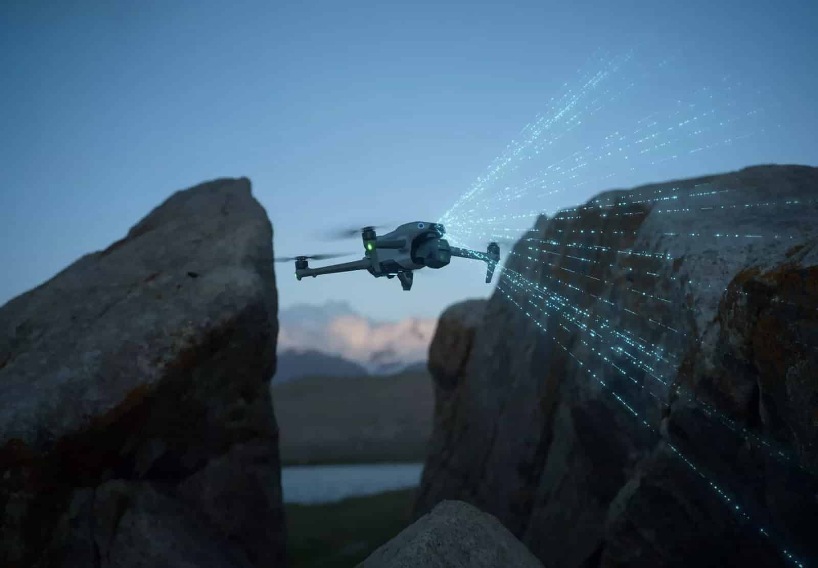 Leaked promotional photo of the DJI Air 3S dual-camera drone.