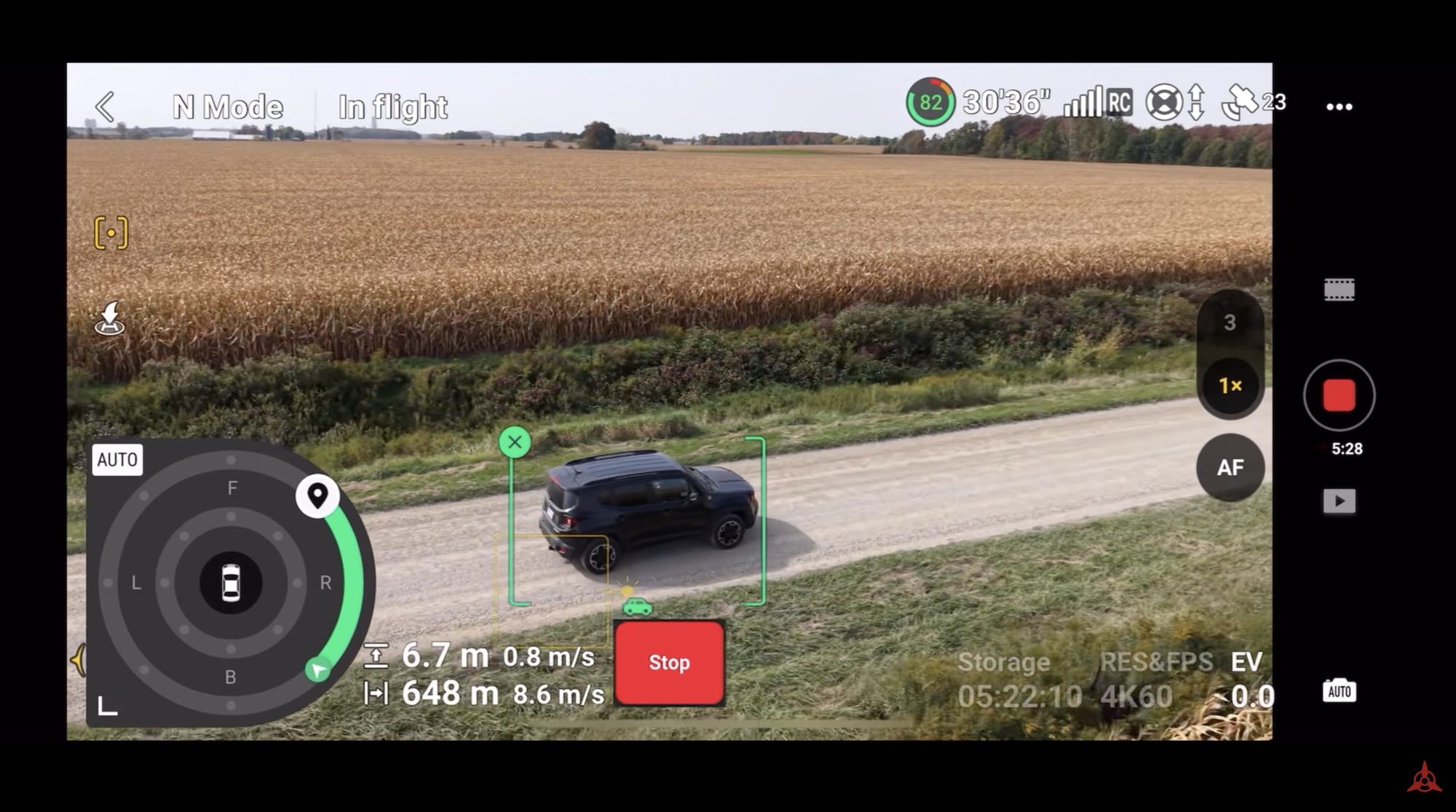 Omnidirectional low-light obstacle sensing at work on the DJI Air 3S.