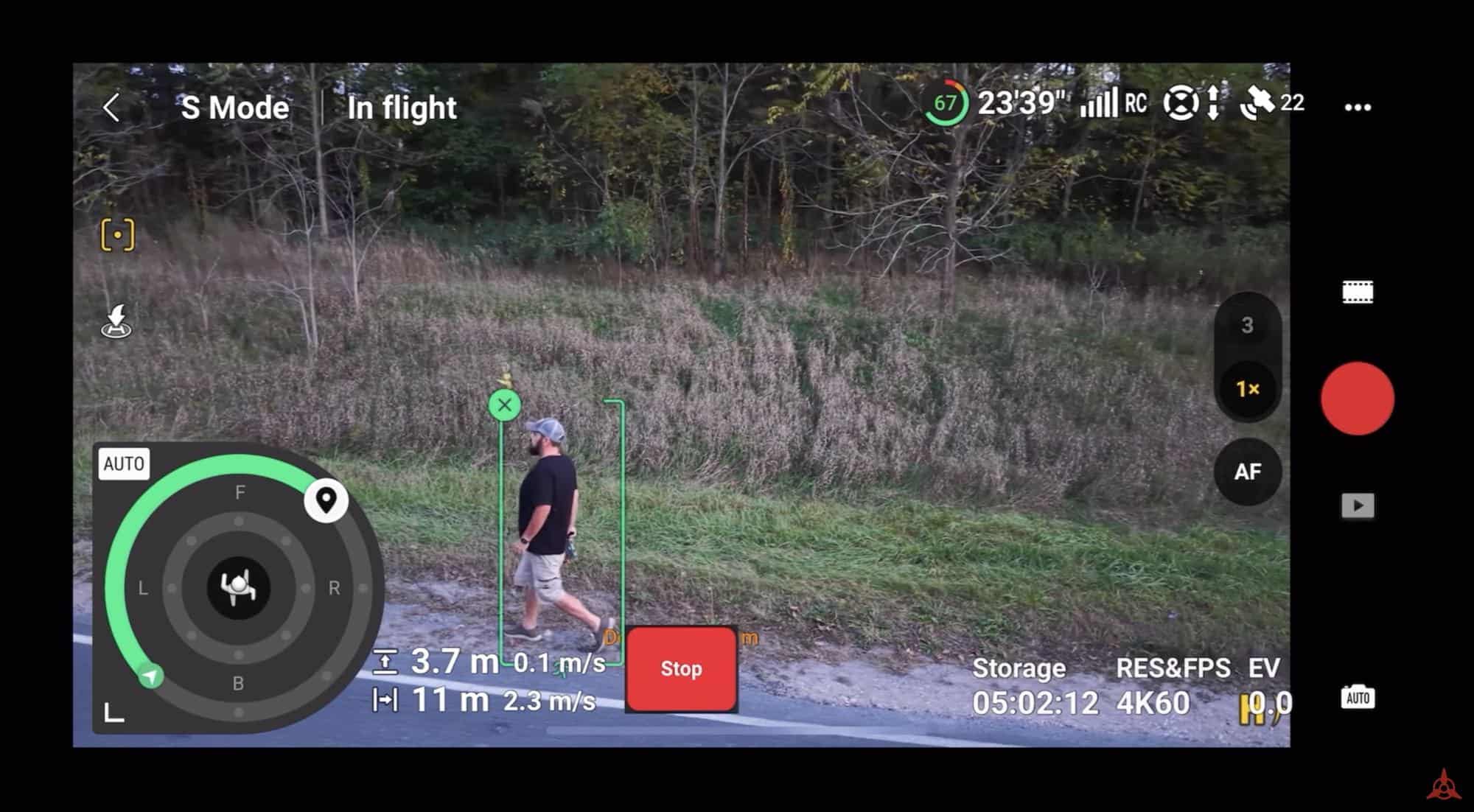 ActiveTrack following a vehicle while the Air 3S composes the shot itself.