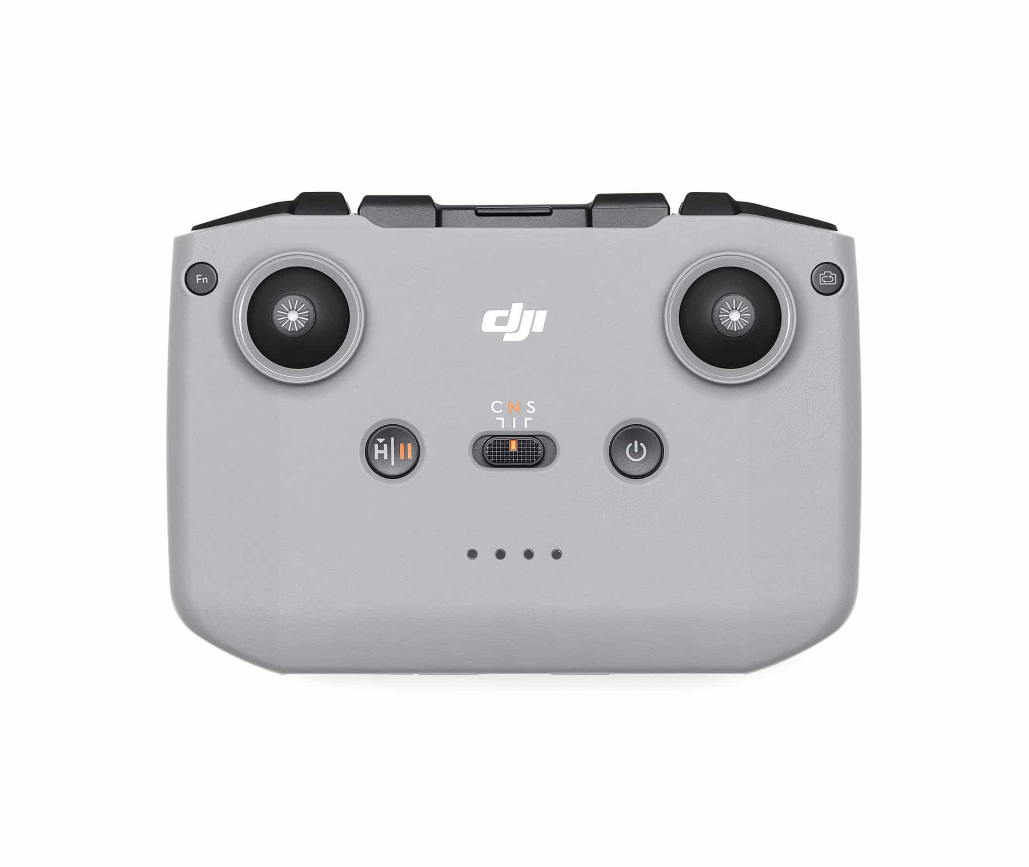DJI RC-N3 controller shown front-on with its phone clamp folded flat.