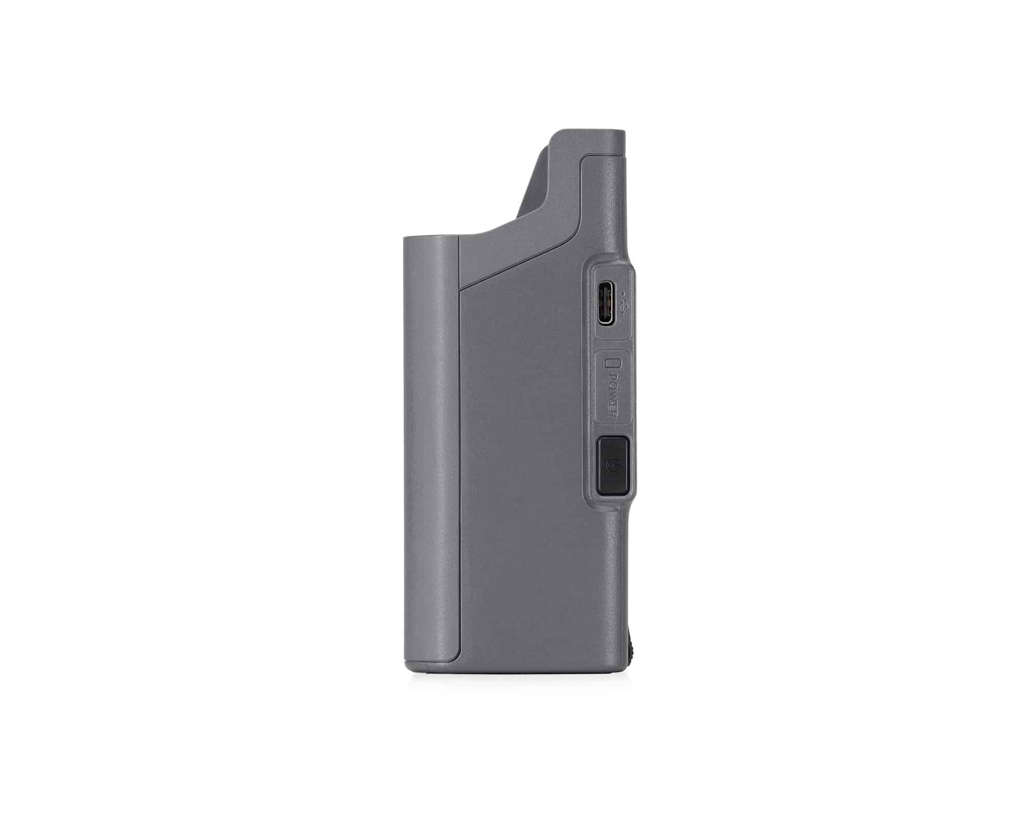 Side profile of the charging hub showing its USB-C port and button.