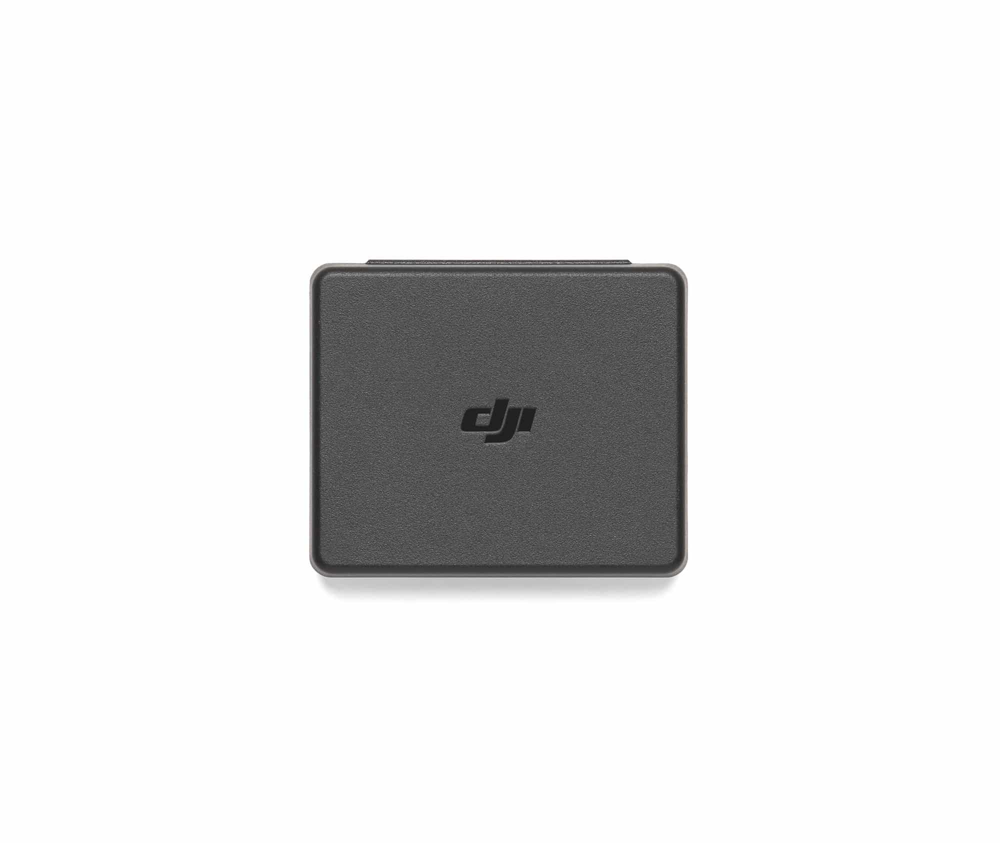 Closed square DJI accessory case photographed straight on.