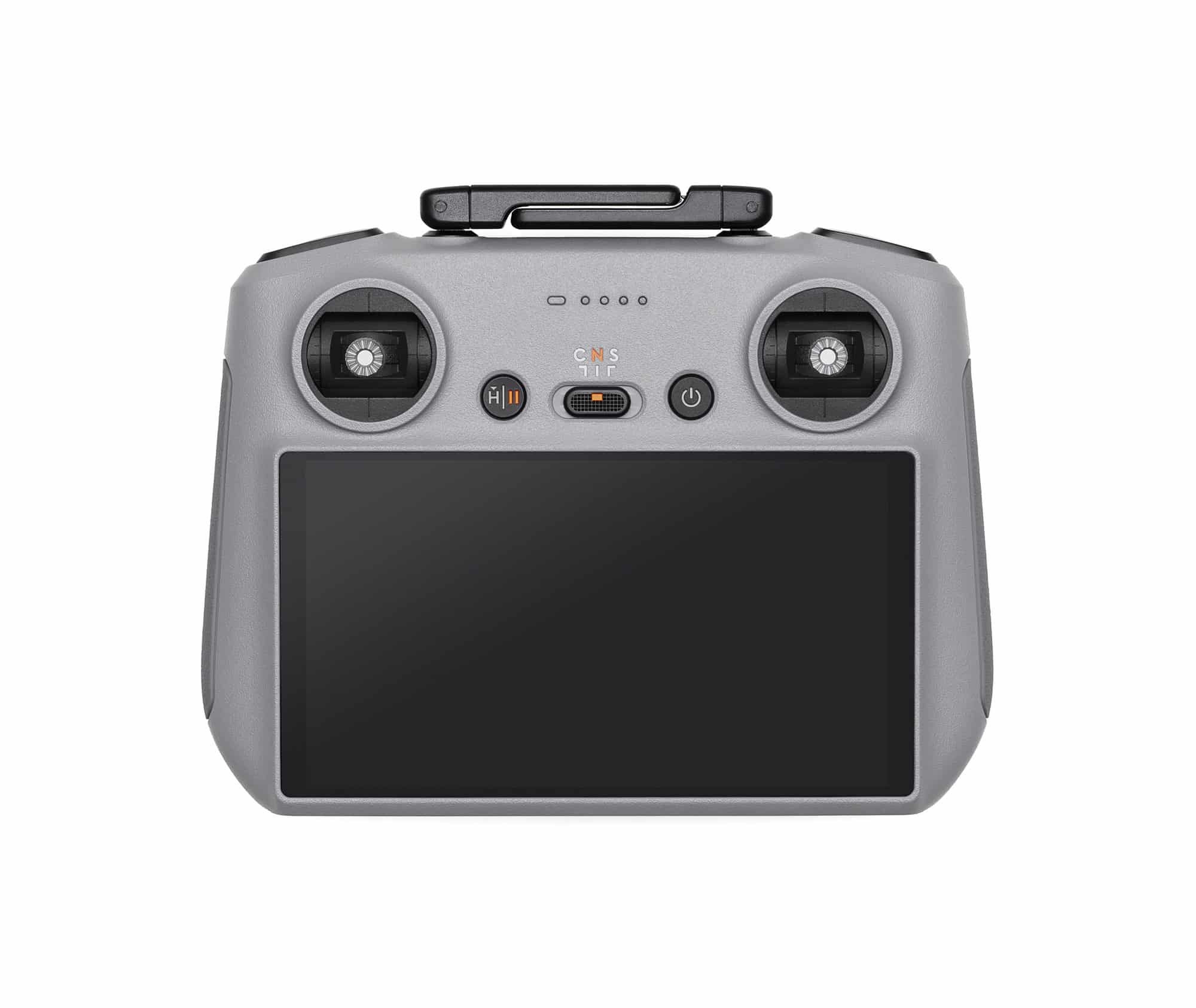 DJI RC 2 controller with its built-in touchscreen, viewed from the front.