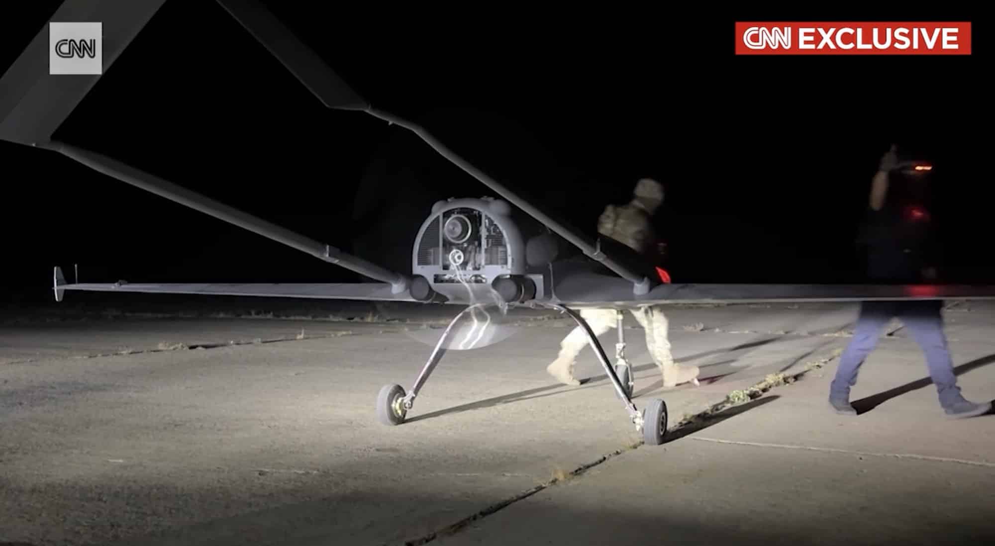 AN-196 Liutyi attack drone with its 23-foot (7-meter) wingspan ready for launch.