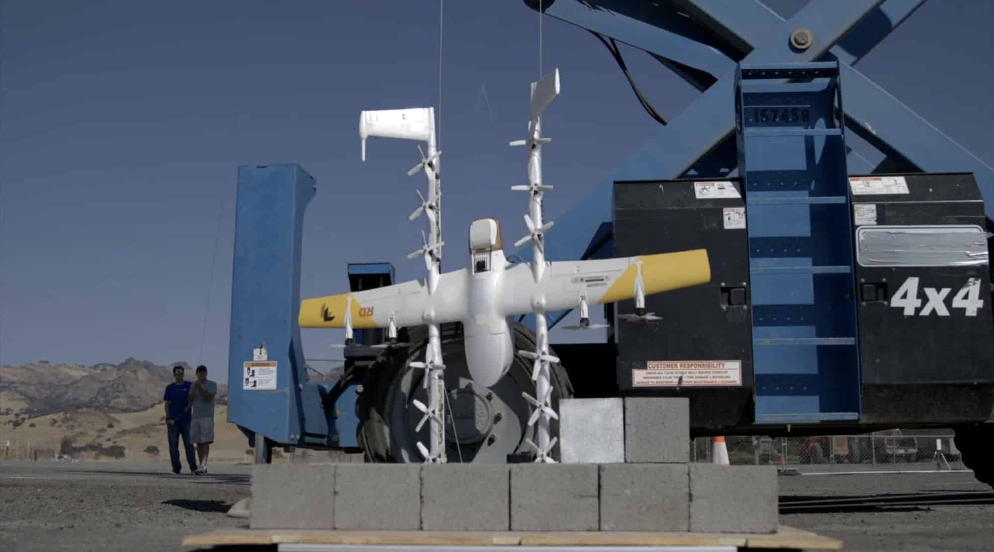 Debris scattering from a Wing aircraft in the instant after controlled impact.